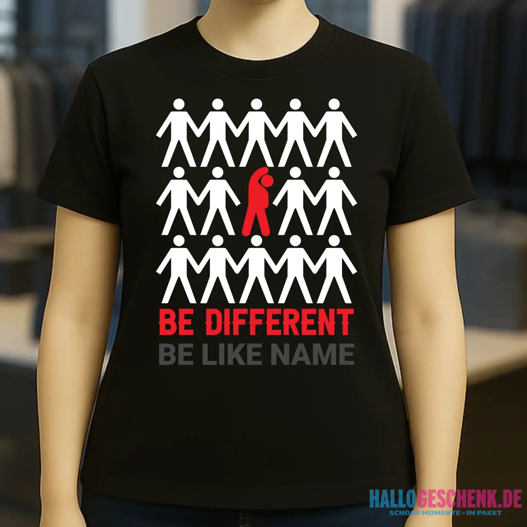 Be different • Ladies Premium T-Shirt XS-2XL aus Bio-Baumwolle für Damen • Exklusivdesign • personalisiert