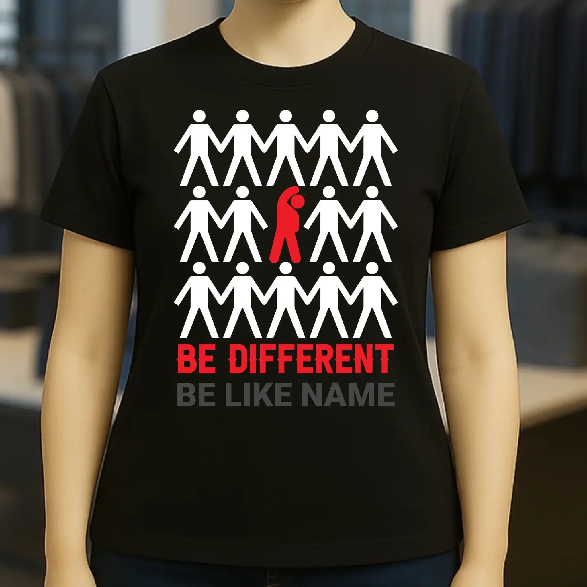 Be different • Ladies Premium T-Shirt XS-2XL aus Bio-Baumwolle für Damen • Exklusivdesign • personalisiert