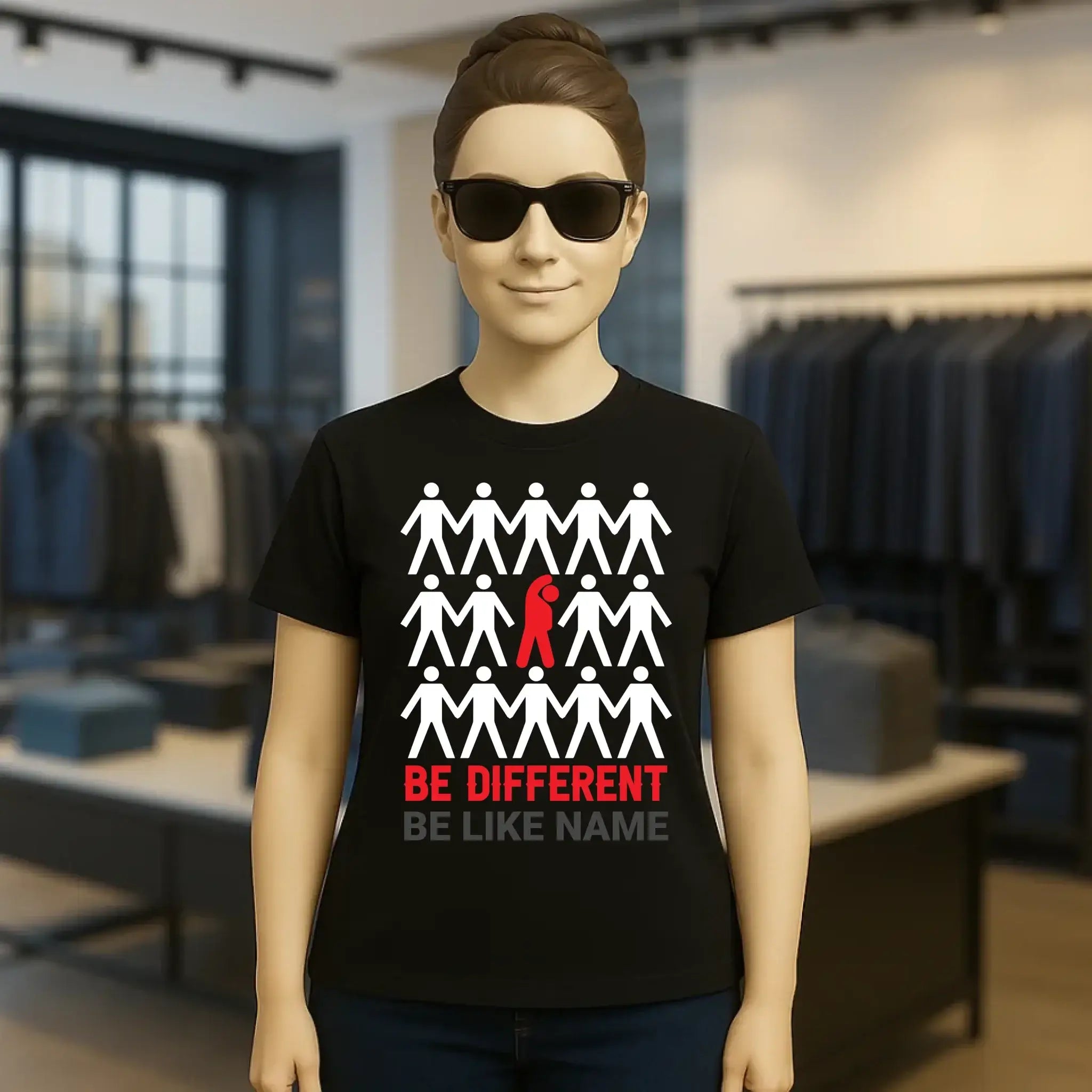 Be different • Ladies Premium T-Shirt XS-2XL aus Bio-Baumwolle für Damen • Exklusivdesign • personalisiert