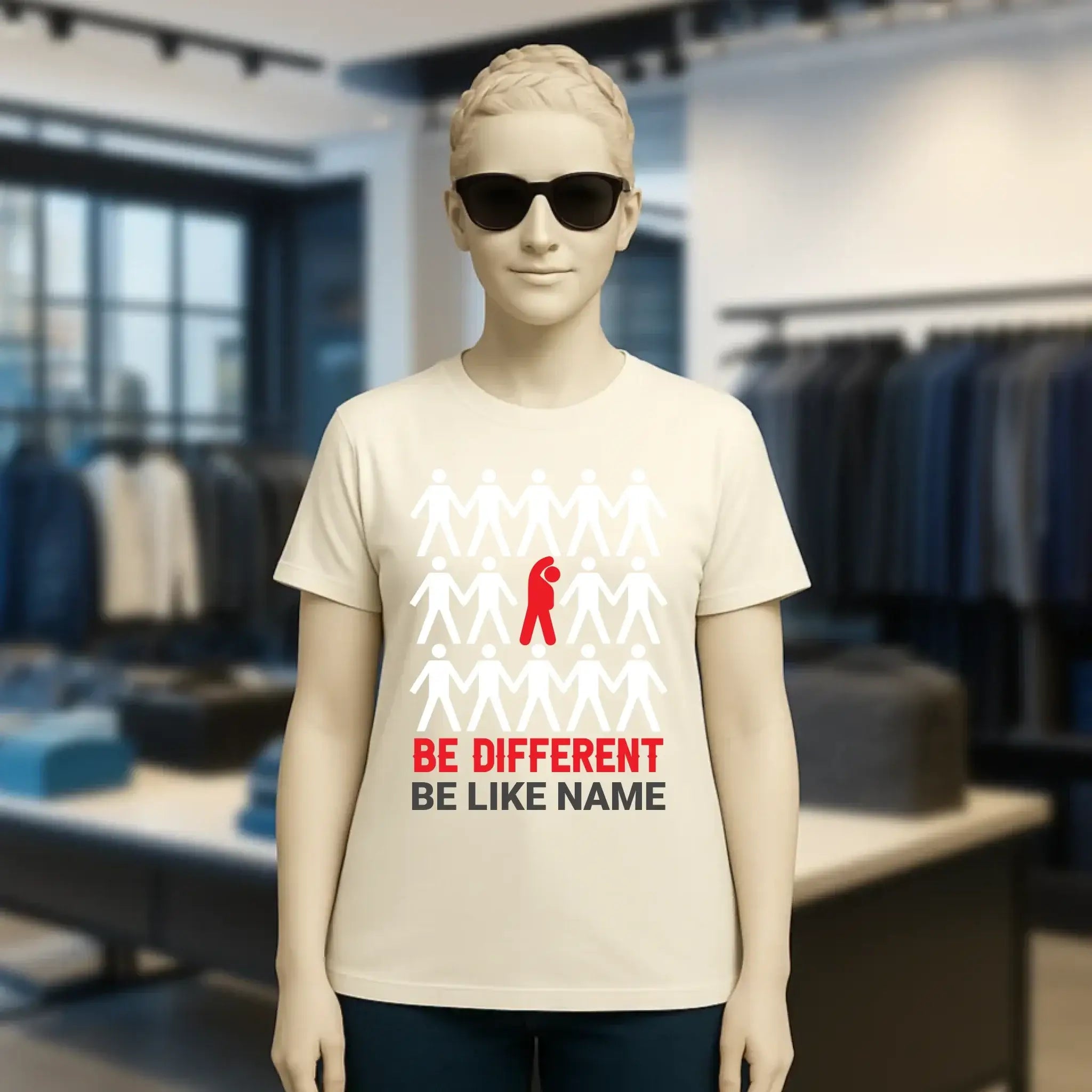 Be different • Ladies Premium T-Shirt XS-2XL aus Bio-Baumwolle für Damen • Exklusivdesign • personalisiert