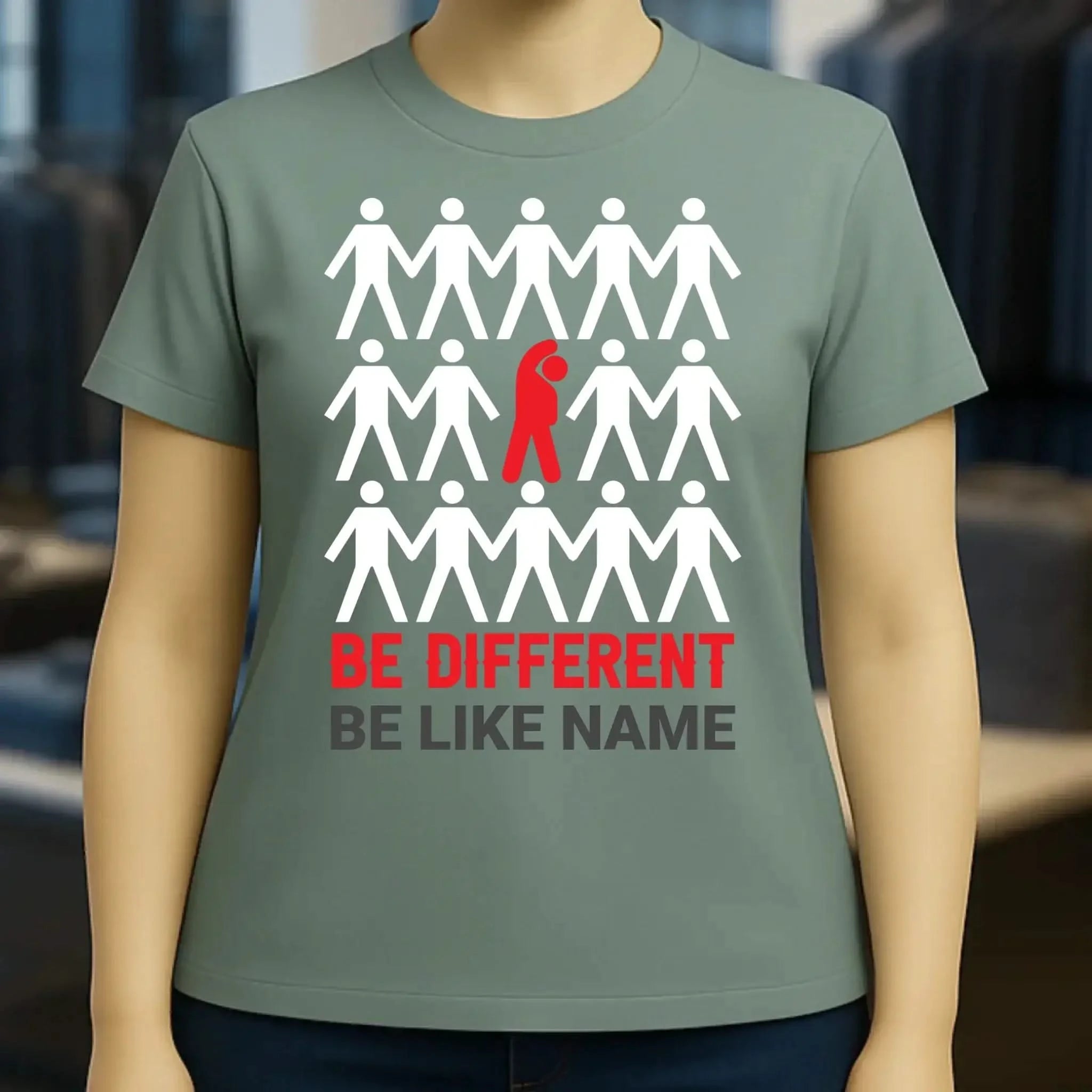 Be different • Ladies Premium T-Shirt XS-2XL aus Bio-Baumwolle für Damen • Exklusivdesign • personalisiert