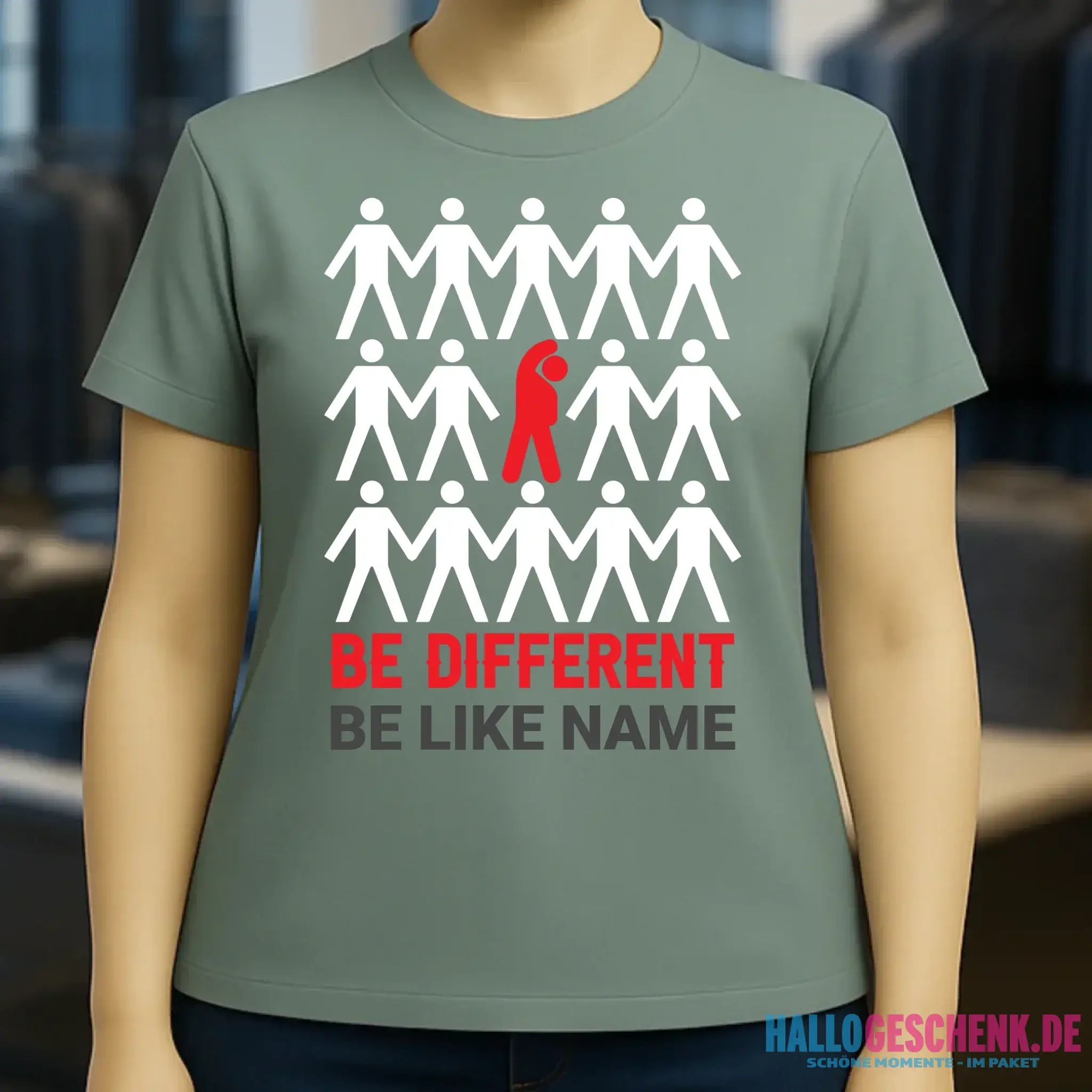 Be different • Ladies Premium T-Shirt XS-2XL aus Bio-Baumwolle für Damen • Exklusivdesign • personalisiert