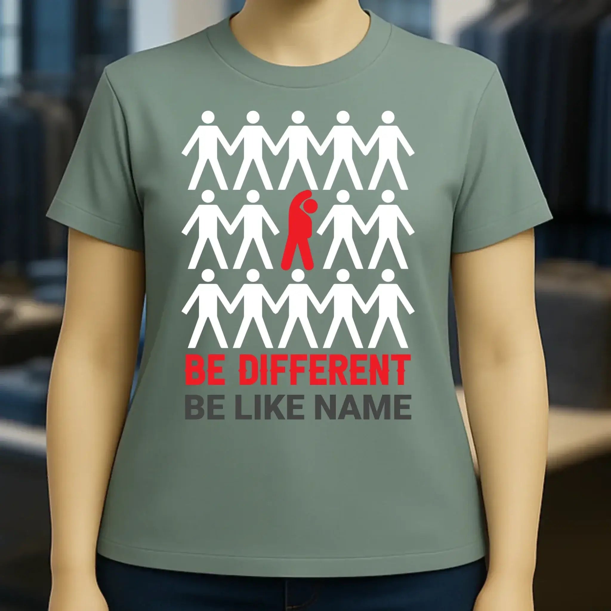 Be different • Ladies Premium T-Shirt XS-2XL aus Bio-Baumwolle für Damen • Exklusivdesign • personalisiert