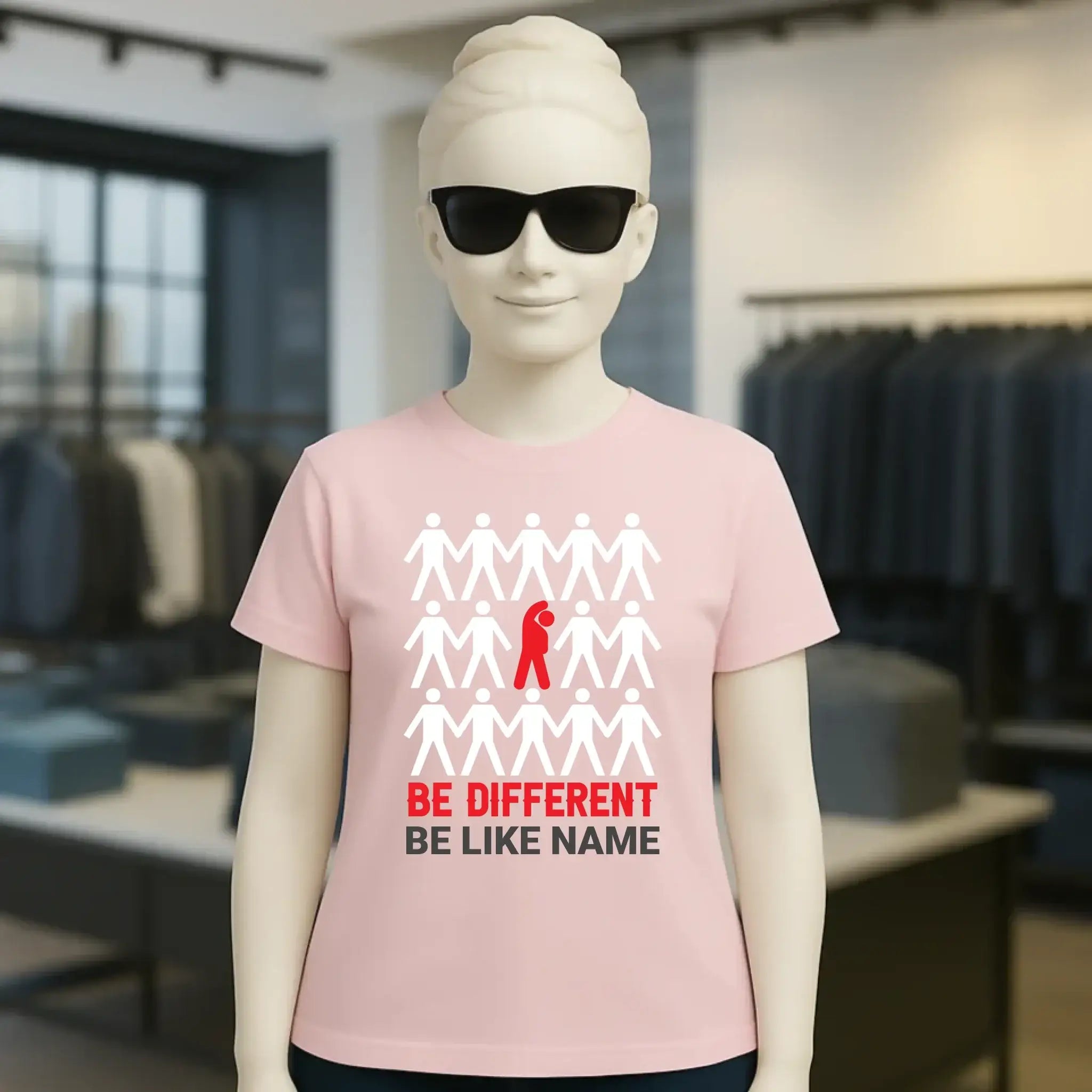 Be different • Ladies Premium T-Shirt XS-2XL aus Bio-Baumwolle für Damen • Exklusivdesign • personalisiert