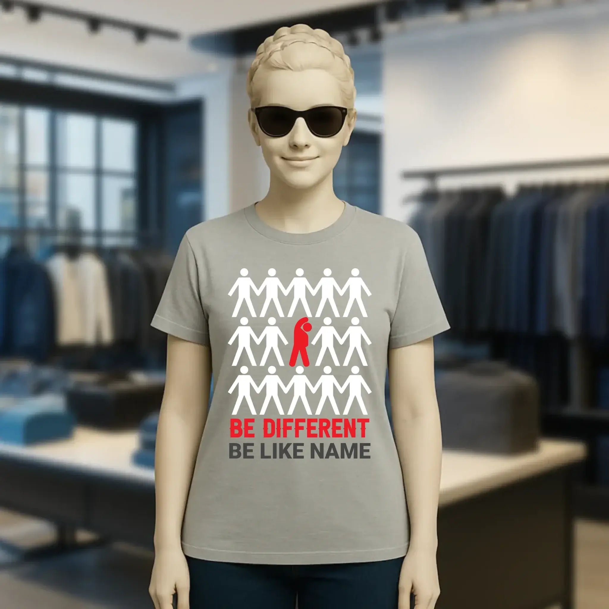 Be different • Ladies Premium T-Shirt XS-2XL aus Bio-Baumwolle für Damen • Exklusivdesign • personalisiert