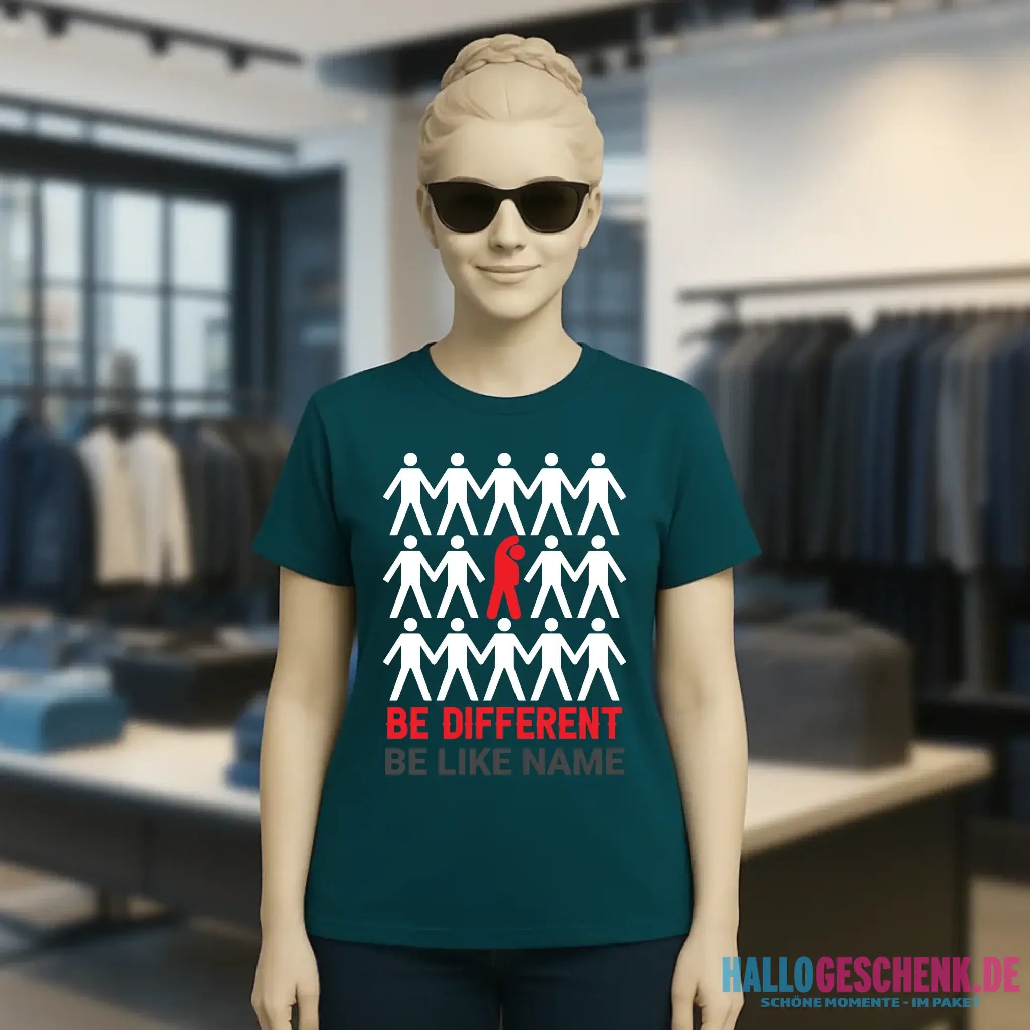 Be different • Ladies Premium T-Shirt XS-2XL aus Bio-Baumwolle für Damen • Exklusivdesign • personalisiert
