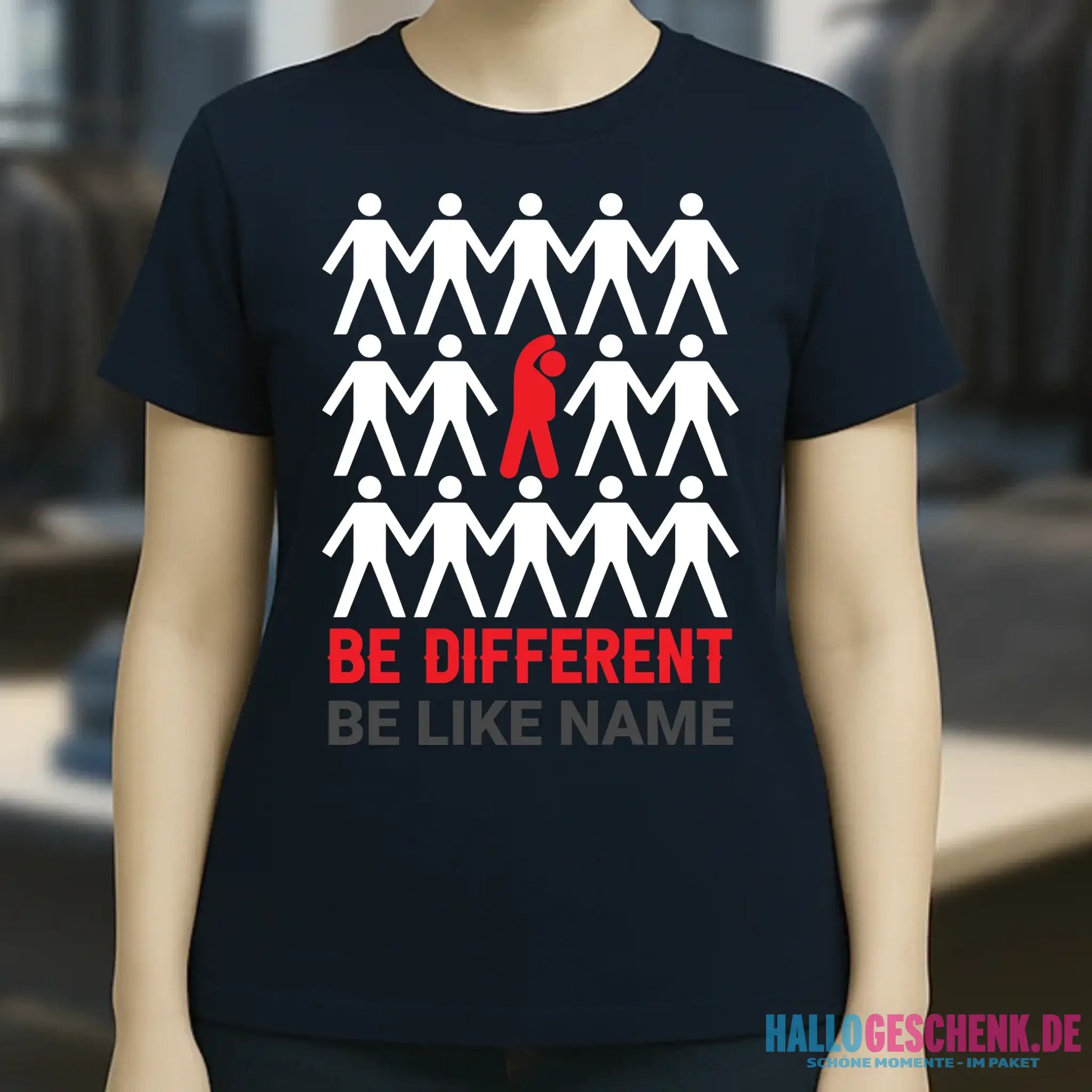 Be different • Ladies Premium T-Shirt XS-2XL aus Bio-Baumwolle für Damen • Exklusivdesign • personalisiert