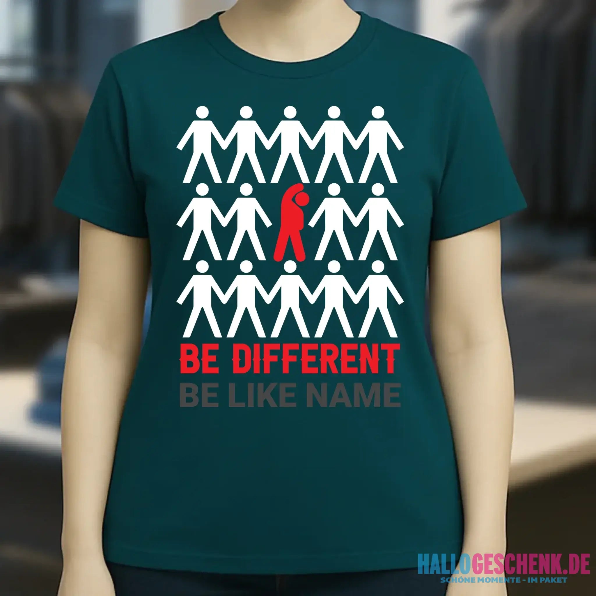 Be different • Ladies Premium T-Shirt XS-2XL aus Bio-Baumwolle für Damen • Exklusivdesign • personalisiert