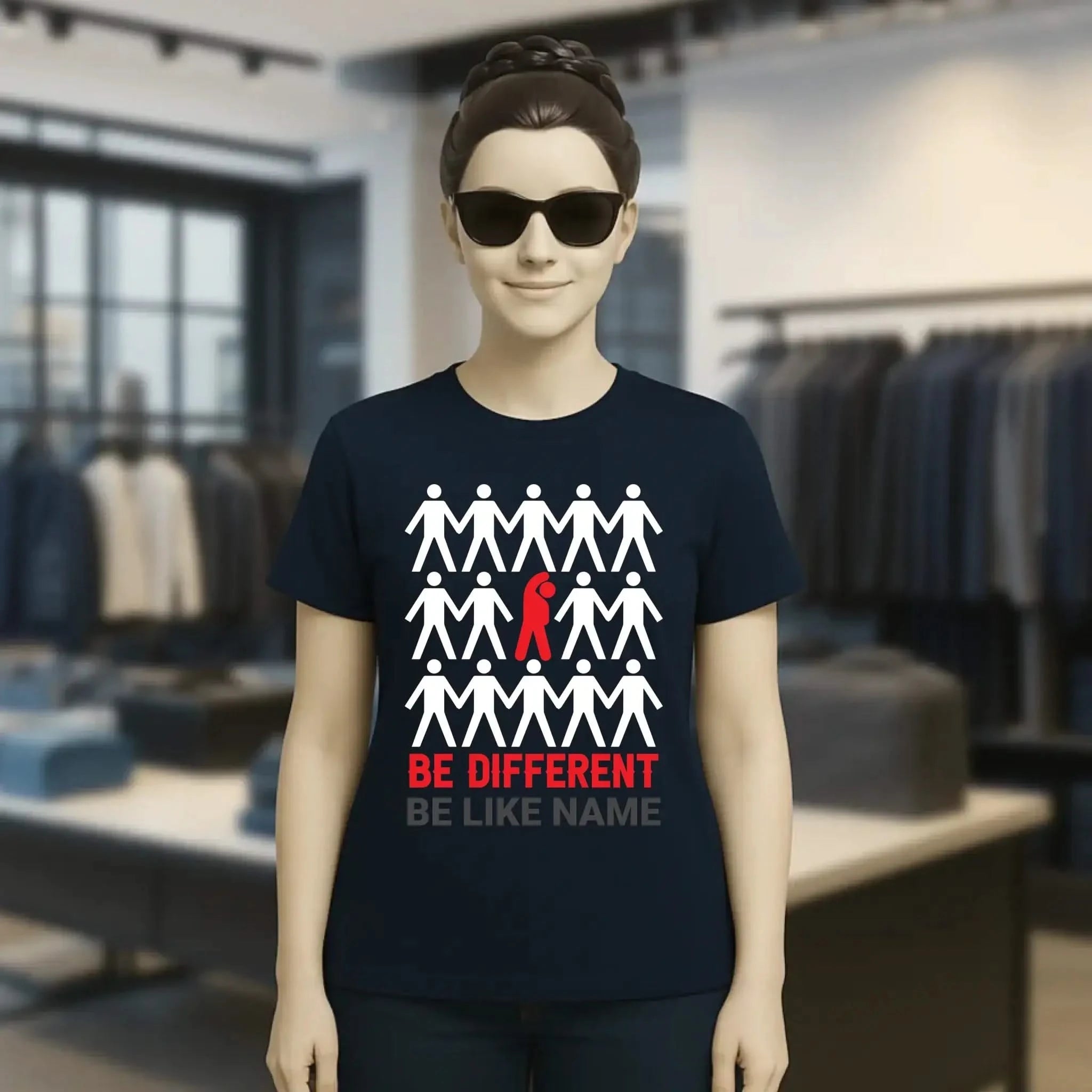 Be different • Ladies Premium T-Shirt XS-2XL aus Bio-Baumwolle für Damen • Exklusivdesign • personalisiert