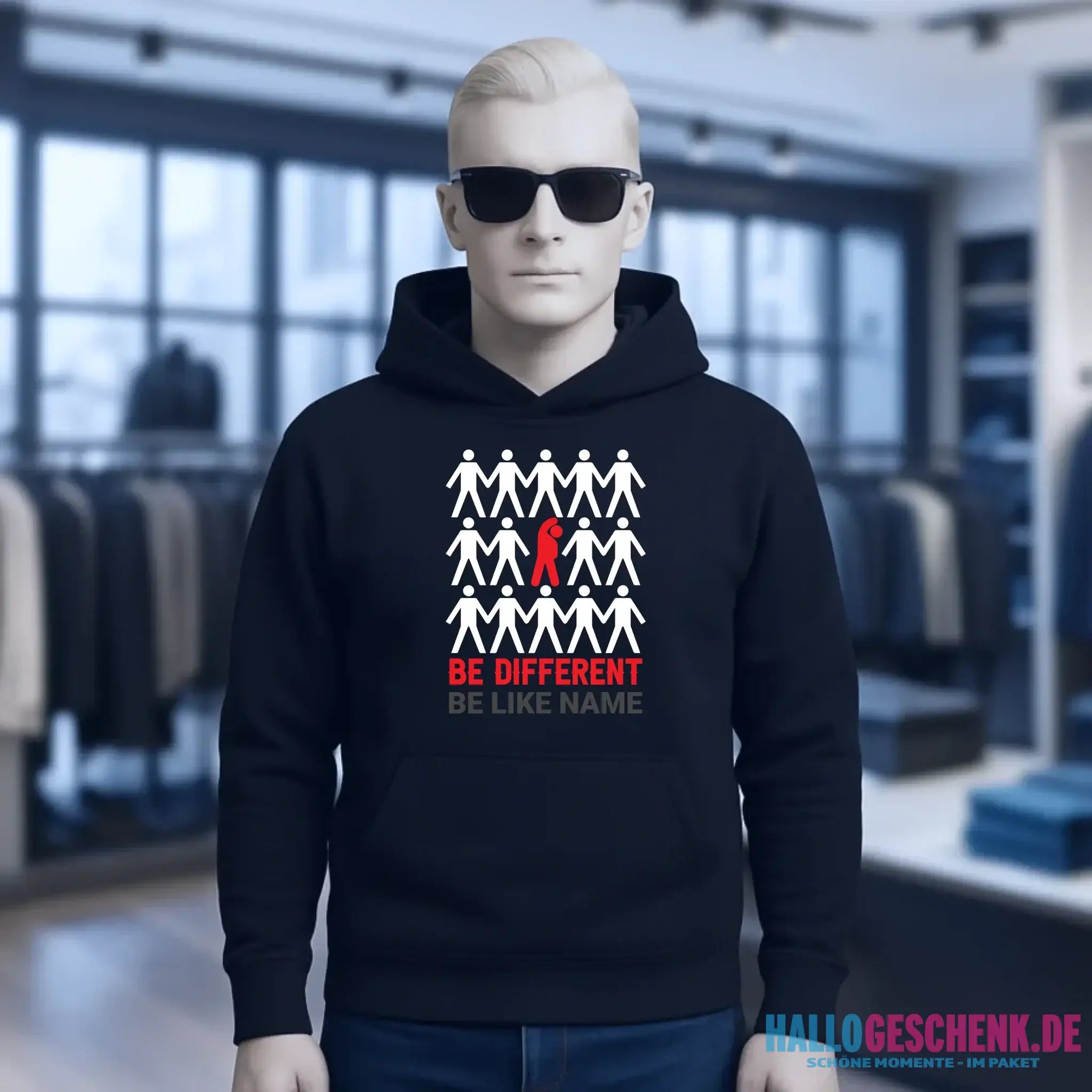 Be different • Unisex Premium Hoodie XS-5XL aus Bio-Baumwolle für Damen & Herren • Exklusivdesign • personalisiert