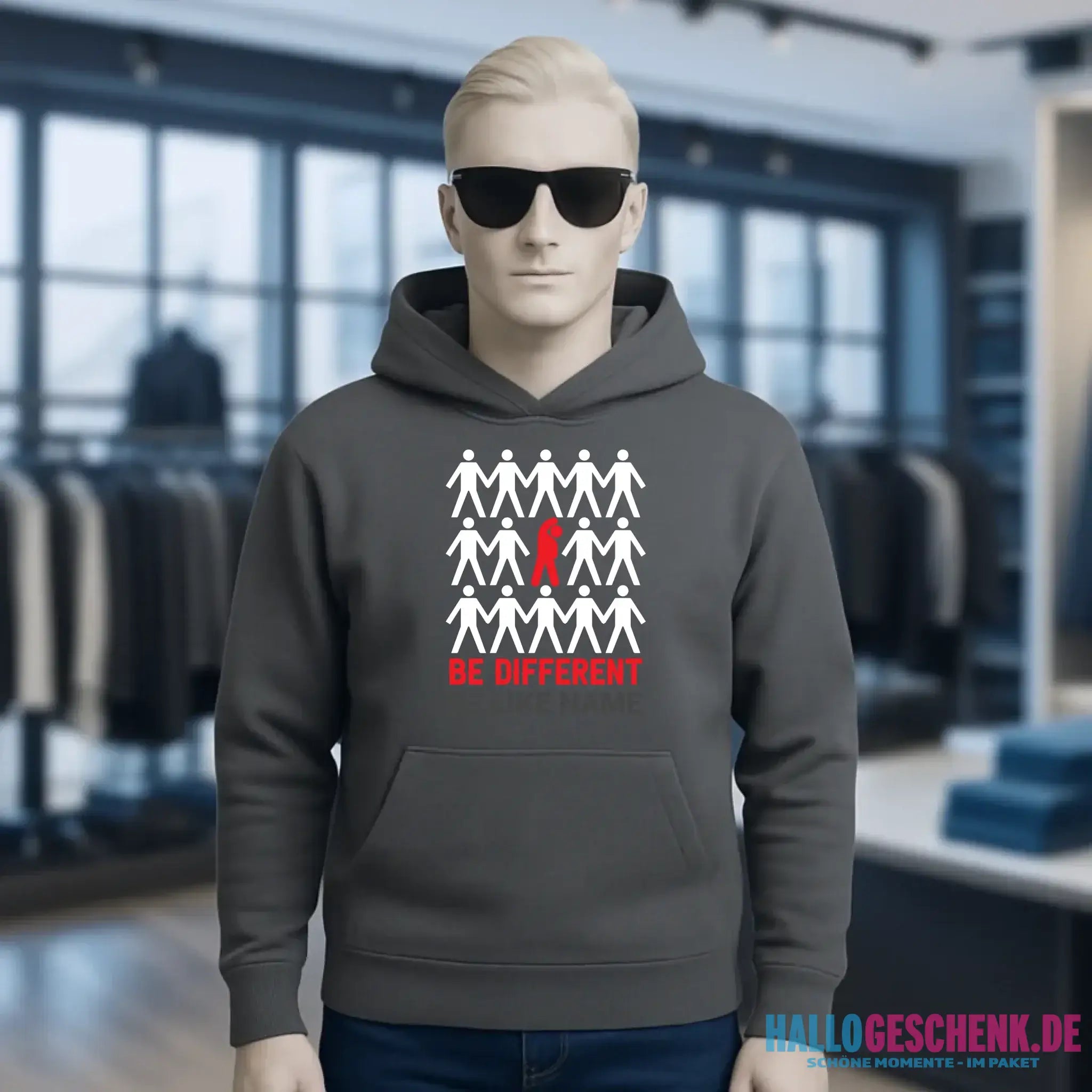 Be different • Unisex Premium Hoodie XS-5XL aus Bio-Baumwolle für Damen & Herren • Exklusivdesign • personalisiert