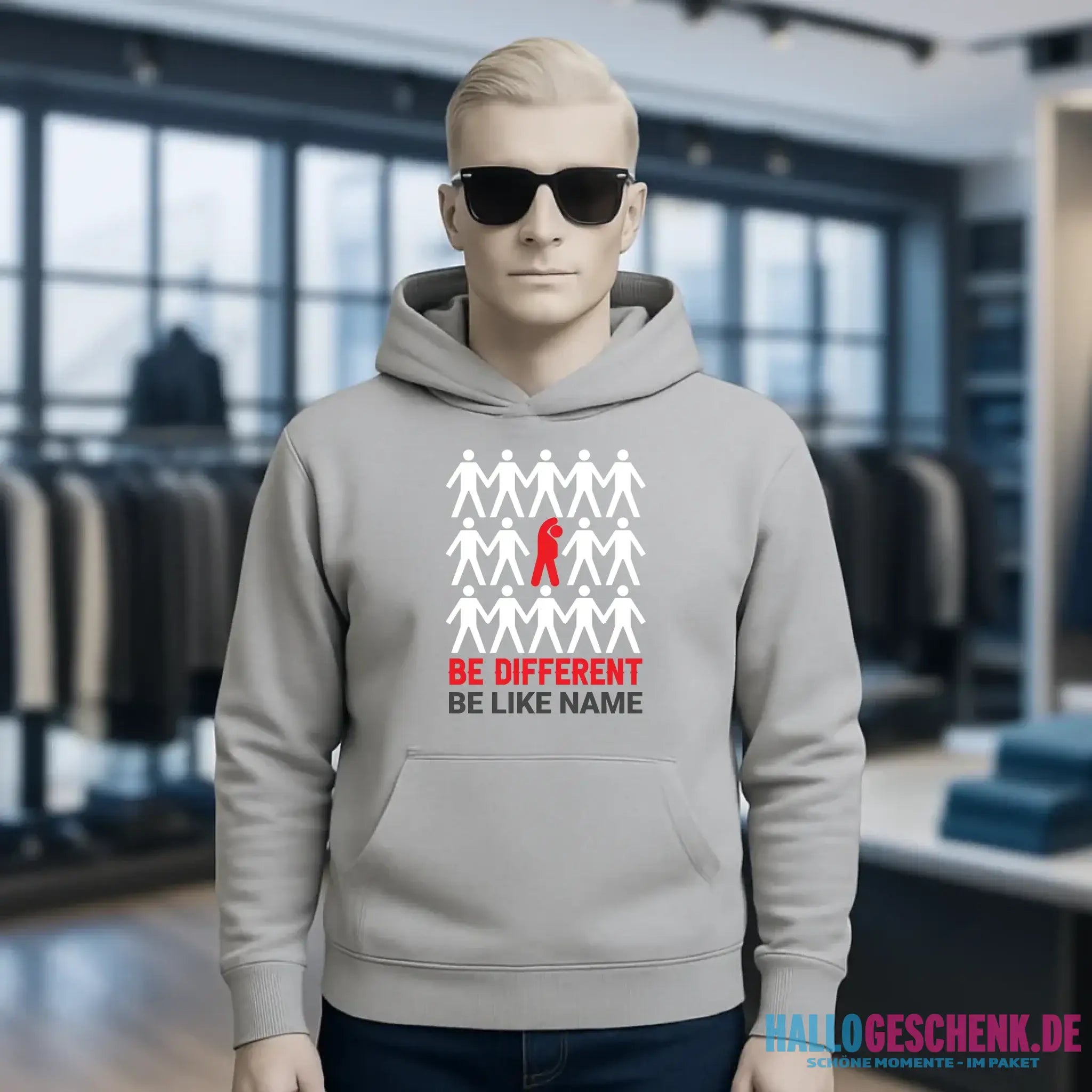 Be different • Unisex Premium Hoodie XS-5XL aus Bio-Baumwolle für Damen & Herren • Exklusivdesign • personalisiert
