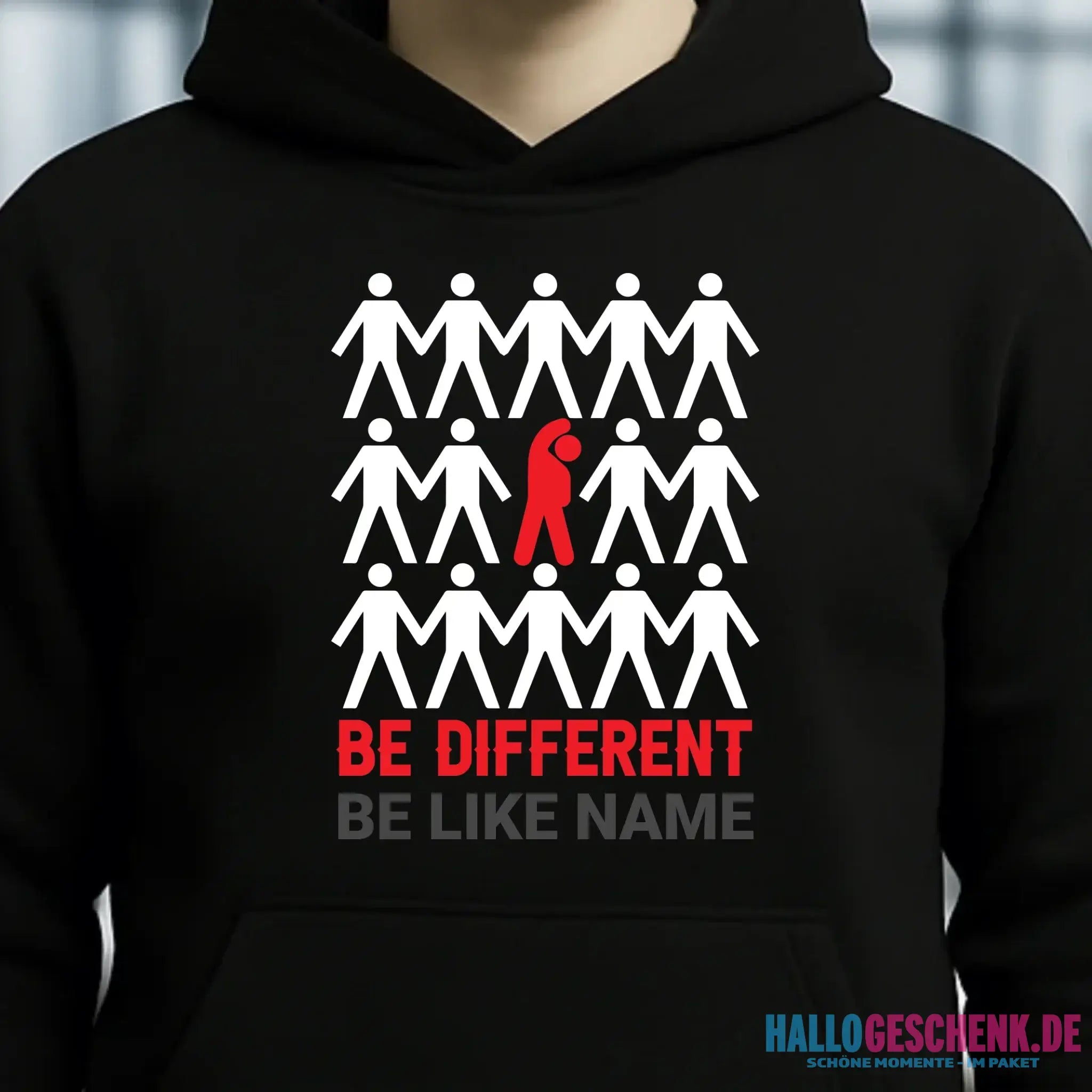 Be different • Unisex Premium Hoodie XS-5XL aus Bio-Baumwolle für Damen & Herren • Exklusivdesign • personalisiert