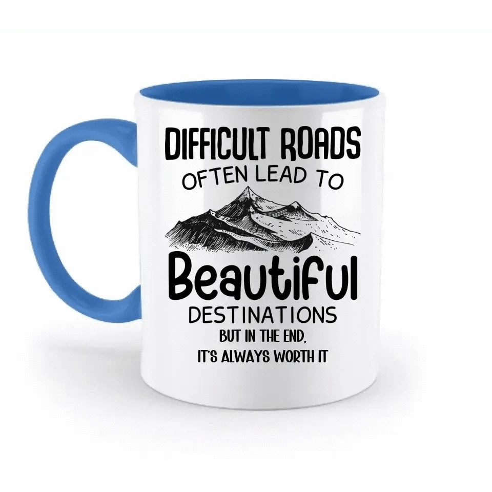 Beautiful destinations • zweifarbige Tasse • Exklusivdesign • personalisiert