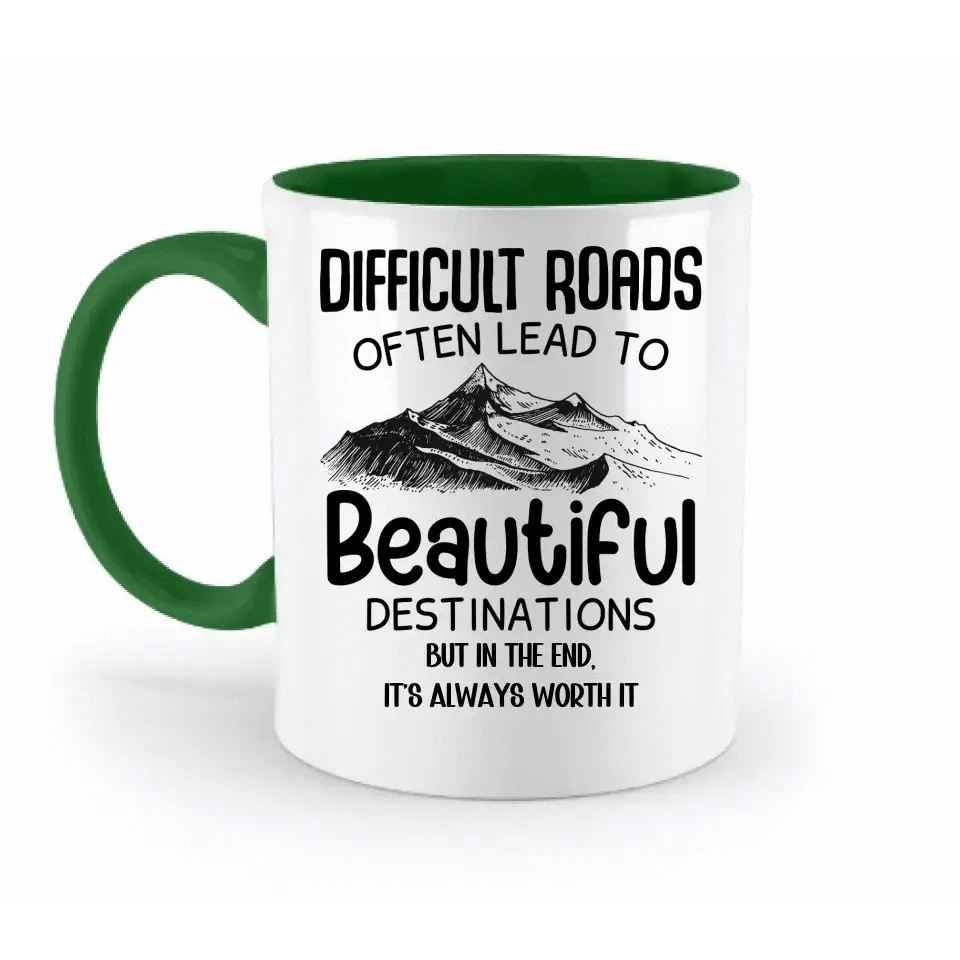 Beautiful destinations • zweifarbige Tasse • Exklusivdesign • personalisiert