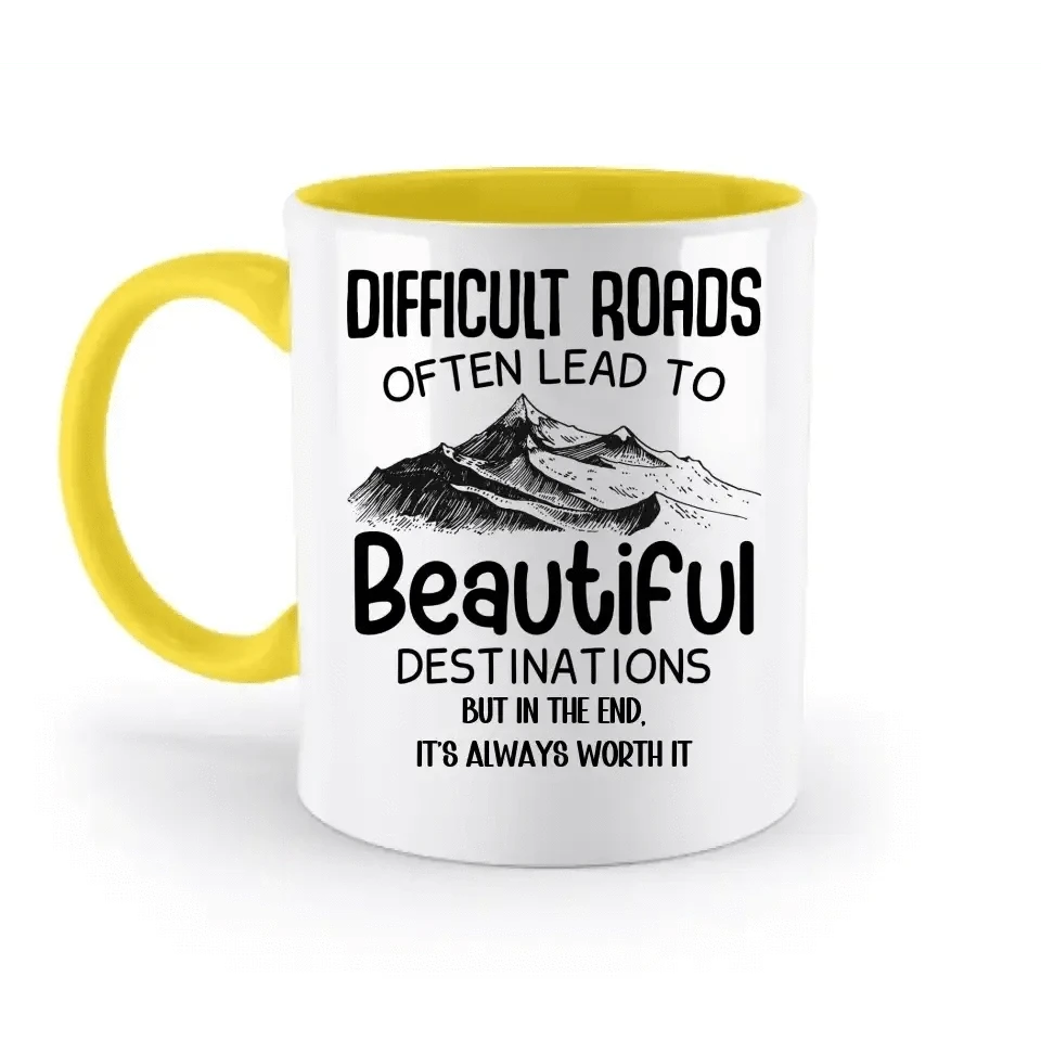 Beautiful destinations • zweifarbige Tasse • Exklusivdesign • personalisiert