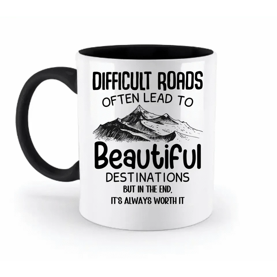 Beautiful destinations • zweifarbige Tasse • Exklusivdesign • personalisiert