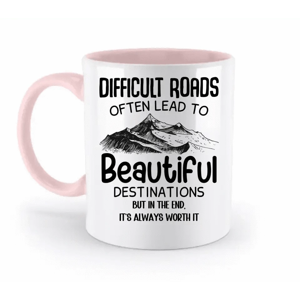 Beautiful destinations • zweifarbige Tasse • Exklusivdesign • personalisiert
