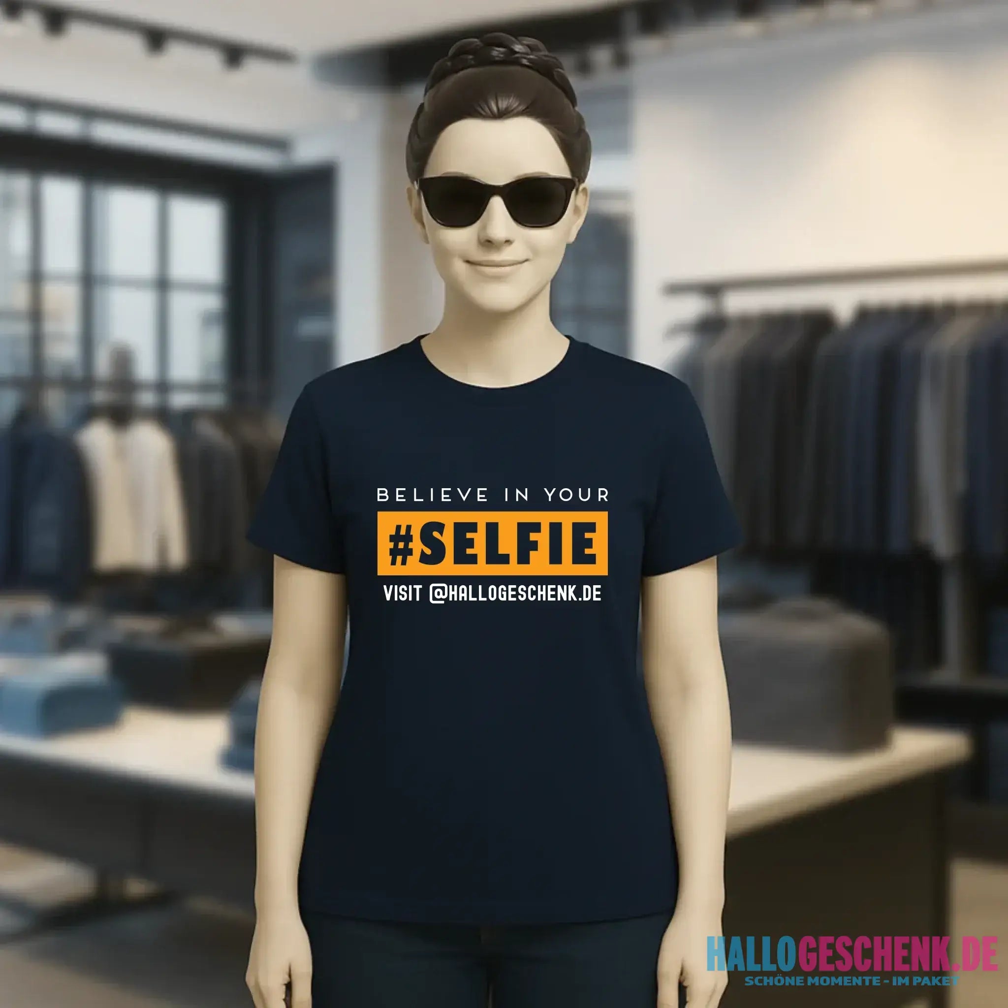 Belive in your selfie • Hashtag • Ladies Premium T-Shirt XS-2XL aus Bio-Baumwolle für Damen • Exklusivdesign • personalisiert