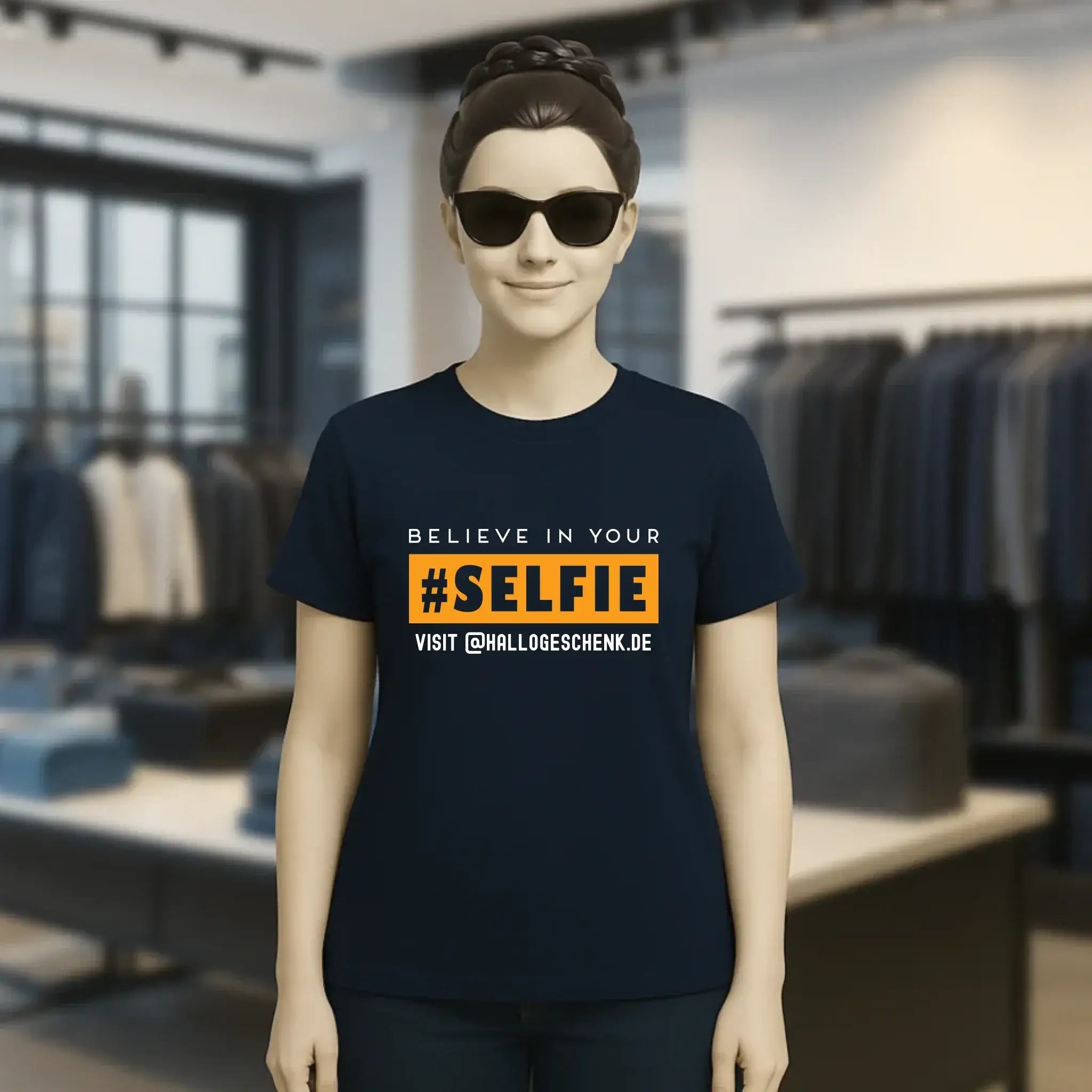 Belive in your selfie • Hashtag • Ladies Premium T-Shirt XS-2XL aus Bio-Baumwolle für Damen • Exklusivdesign • personalisiert