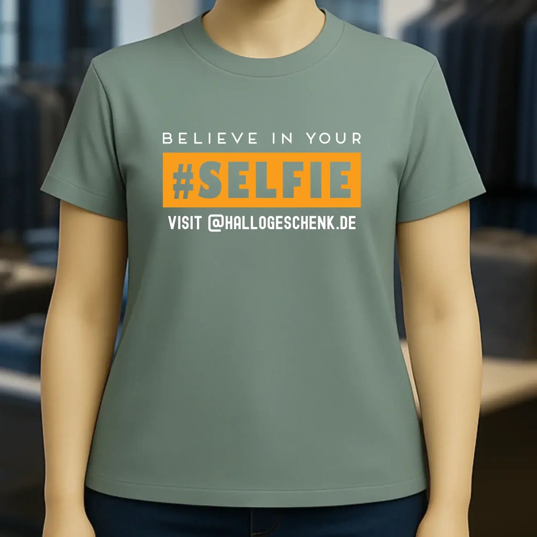 Belive in your selfie • Hashtag • Ladies Premium T-Shirt XS-2XL aus Bio-Baumwolle für Damen • Exklusivdesign • personalisiert