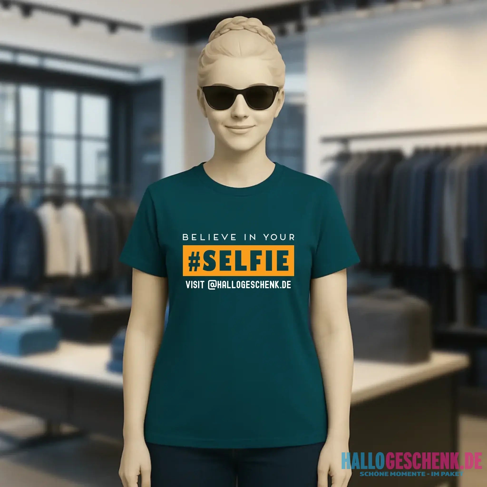 Belive in your selfie • Hashtag • Ladies Premium T-Shirt XS-2XL aus Bio-Baumwolle für Damen • Exklusivdesign • personalisiert
