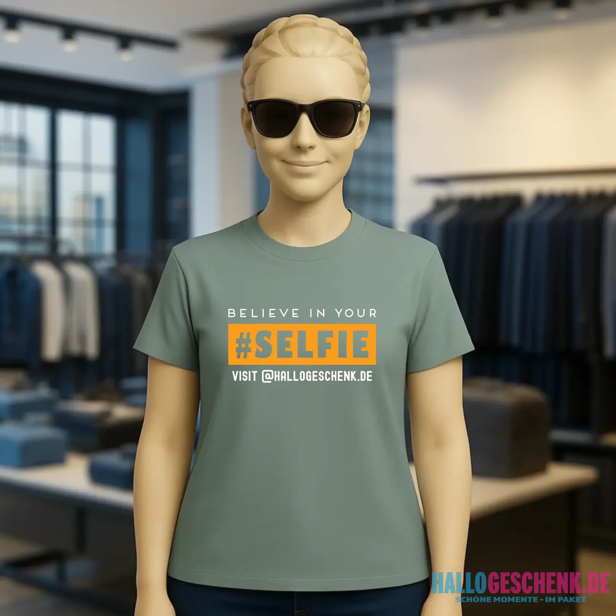 Belive in your selfie • Hashtag • Ladies Premium T-Shirt XS-2XL aus Bio-Baumwolle für Damen • Exklusivdesign • personalisiert