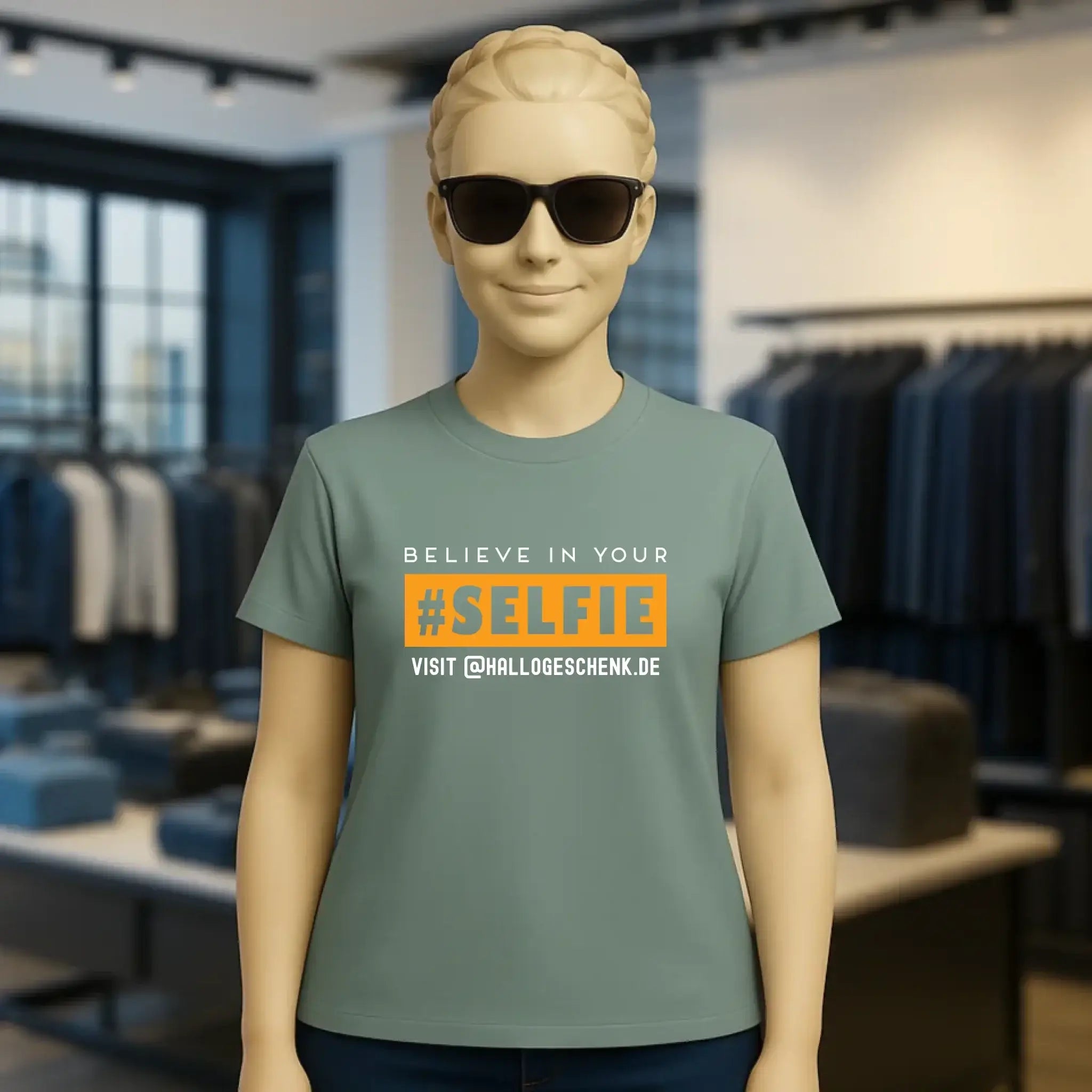 Belive in your selfie • Hashtag • Ladies Premium T-Shirt XS-2XL aus Bio-Baumwolle für Damen • Exklusivdesign • personalisiert