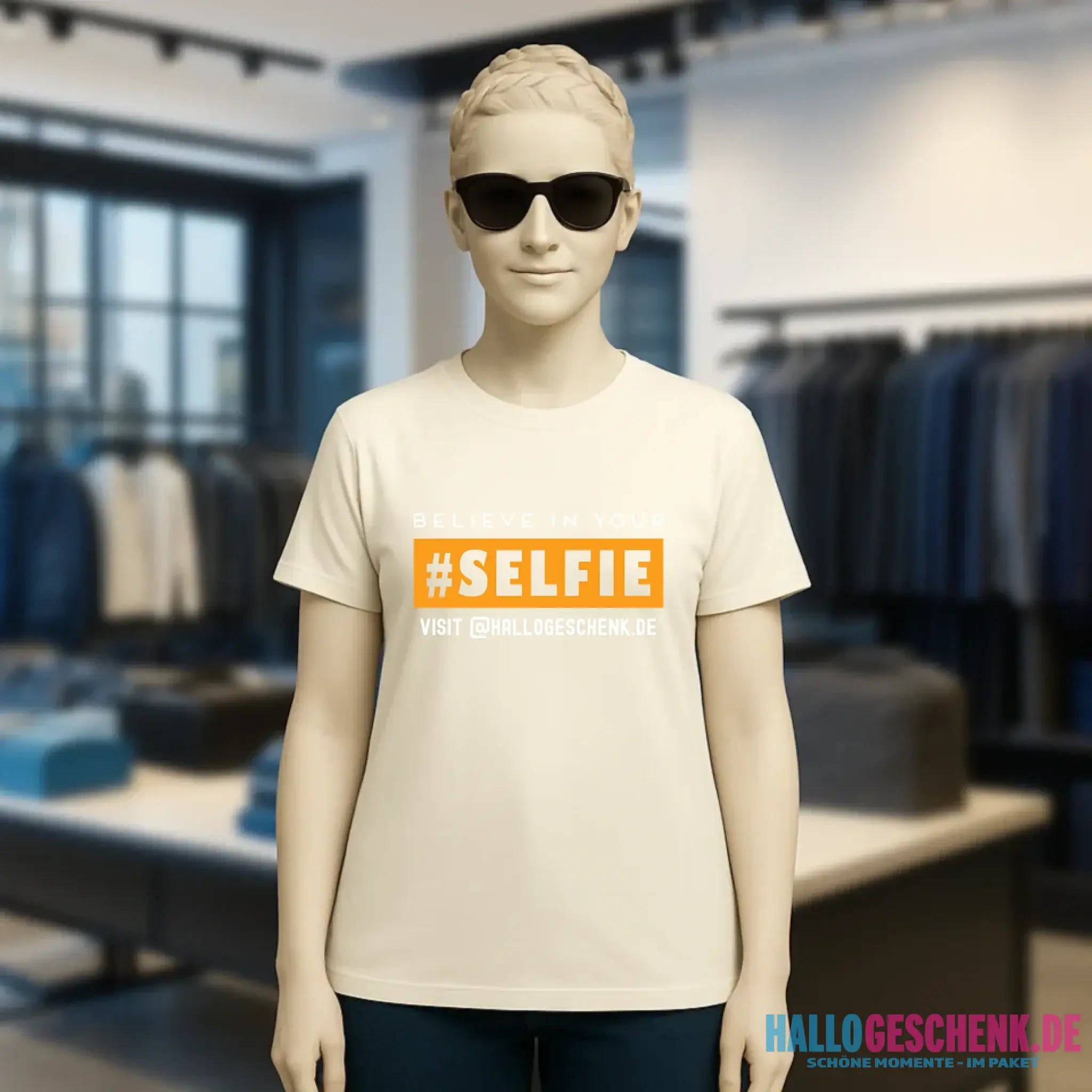 Belive in your selfie • Hashtag • Ladies Premium T-Shirt XS-2XL aus Bio-Baumwolle für Damen • Exklusivdesign • personalisiert