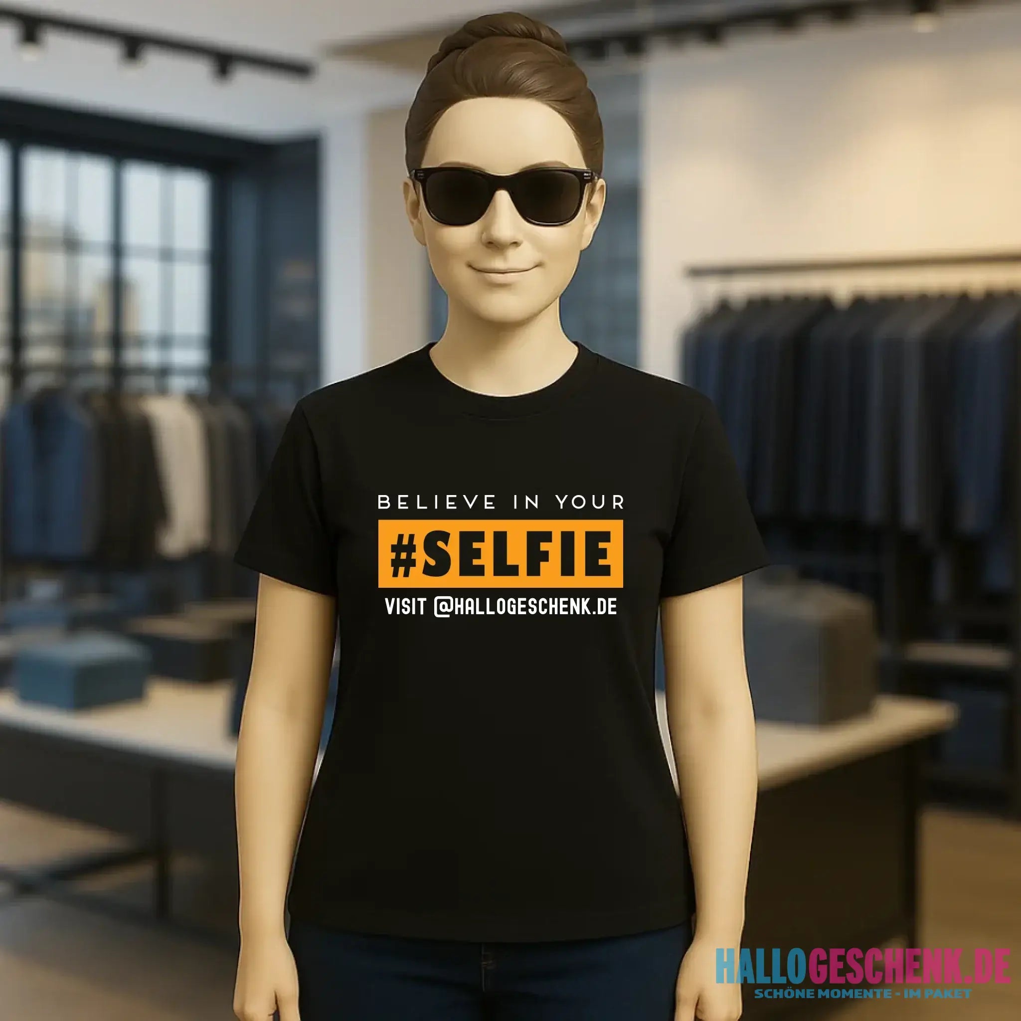 Belive in your selfie • Hashtag • Ladies Premium T-Shirt XS-2XL aus Bio-Baumwolle für Damen • Exklusivdesign • personalisiert