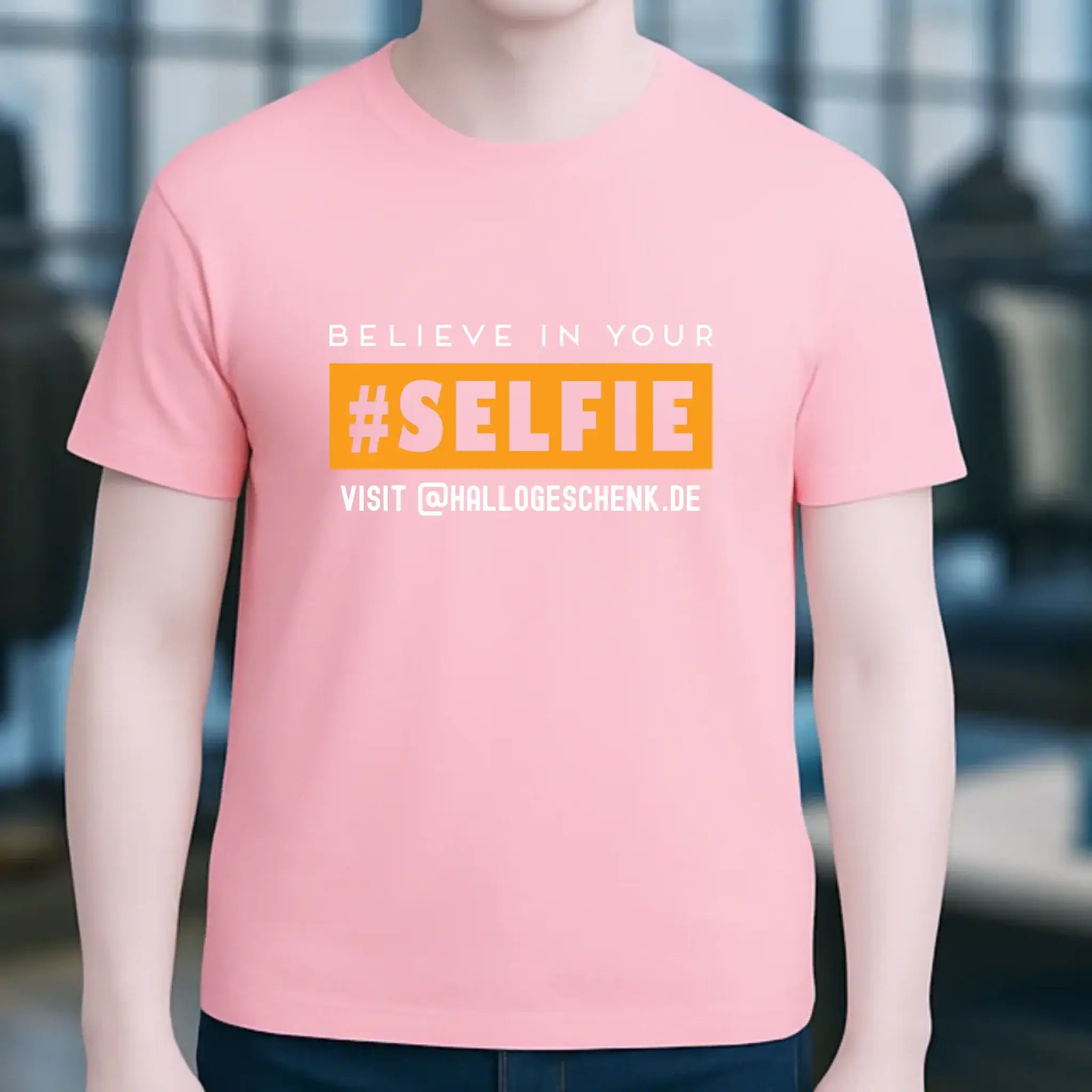 Belive in your selfie • Hashtag • Unisex Premium T-Shirt XS-5XL aus Bio-Baumwolle für Damen & Herren • Exklusivdesign • personalisiert