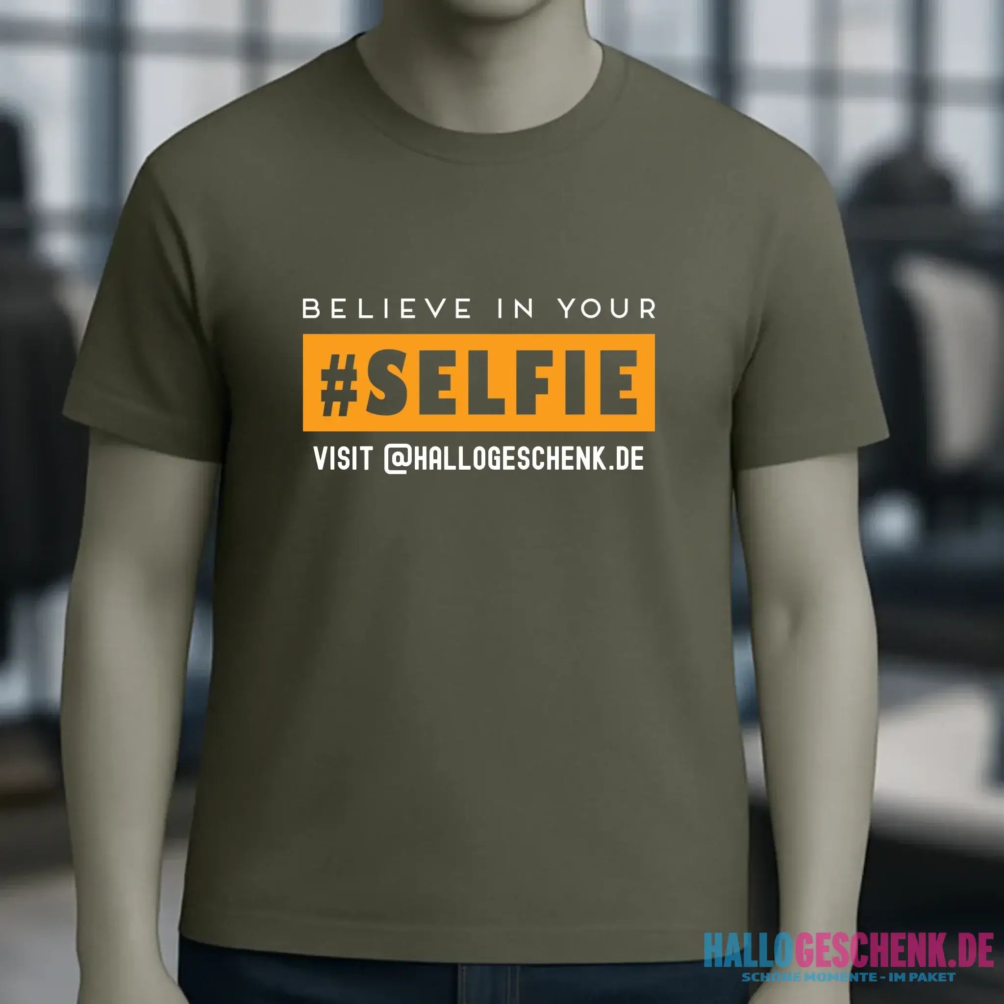 Belive in your selfie • Hashtag • Unisex Premium T-Shirt XS-5XL aus Bio-Baumwolle für Damen & Herren • Exklusivdesign • personalisiert