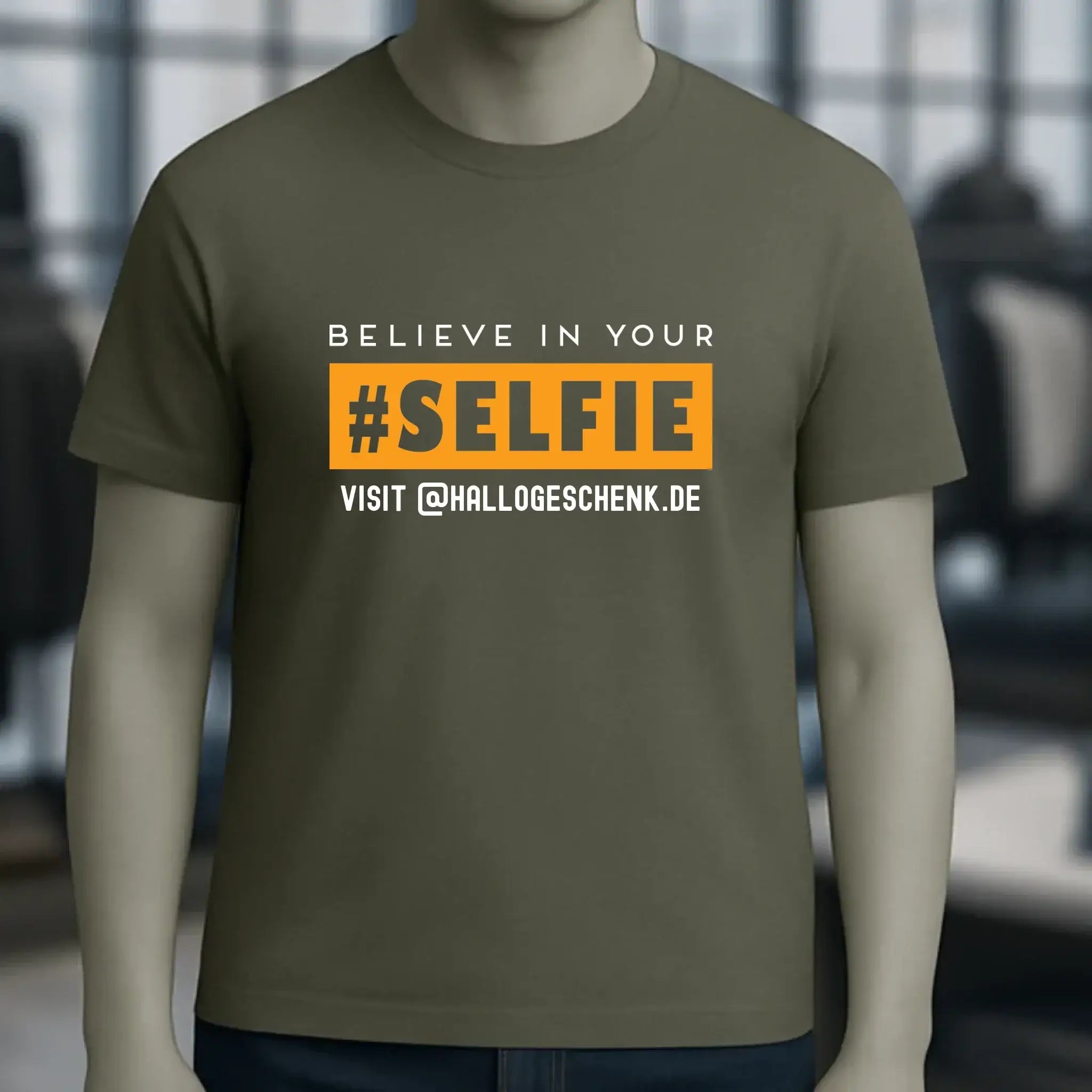 Belive in your selfie • Hashtag • Unisex Premium T-Shirt XS-5XL aus Bio-Baumwolle für Damen & Herren • Exklusivdesign • personalisiert