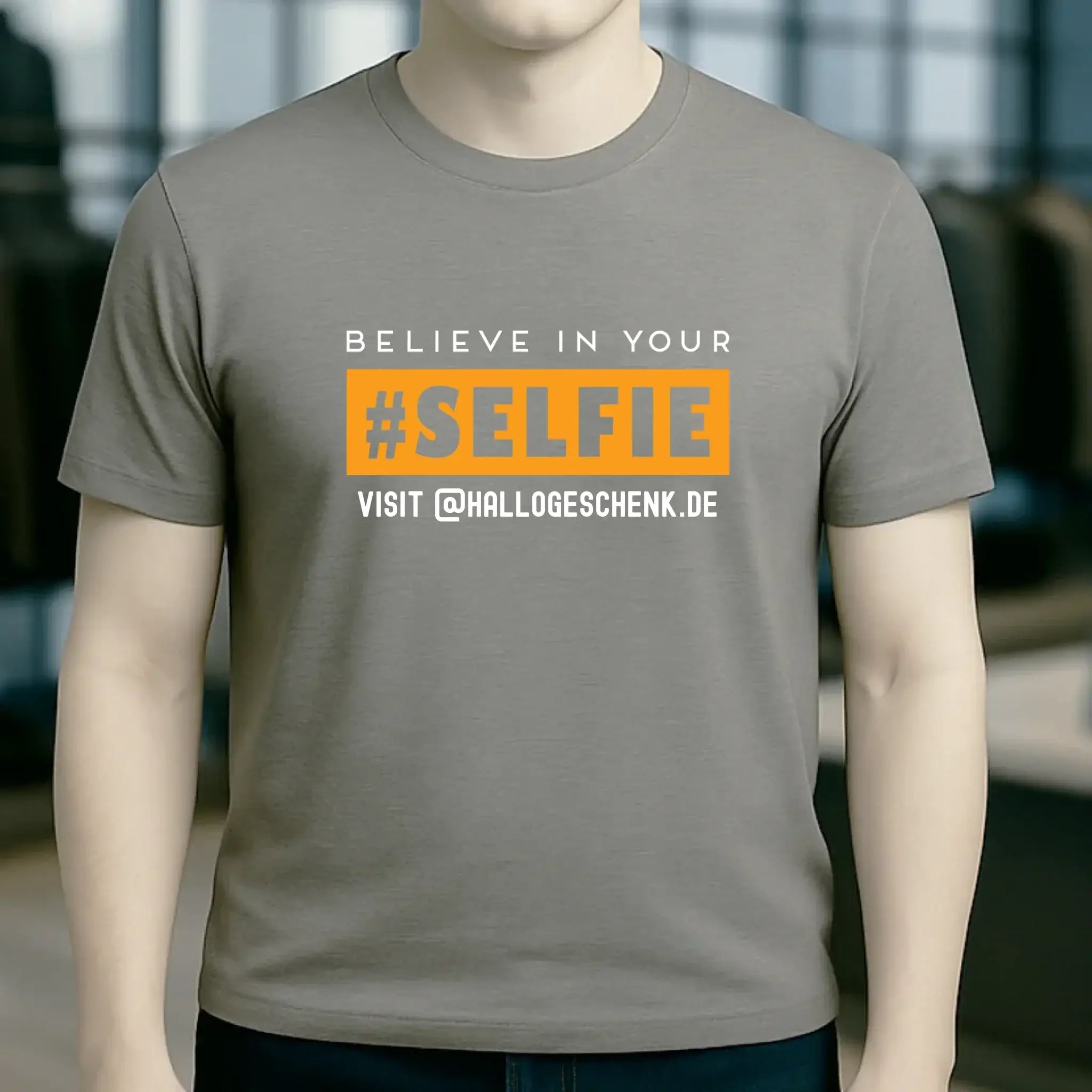 Belive in your selfie • Hashtag • Unisex Premium T-Shirt XS-5XL aus Bio-Baumwolle für Damen & Herren • Exklusivdesign • personalisiert