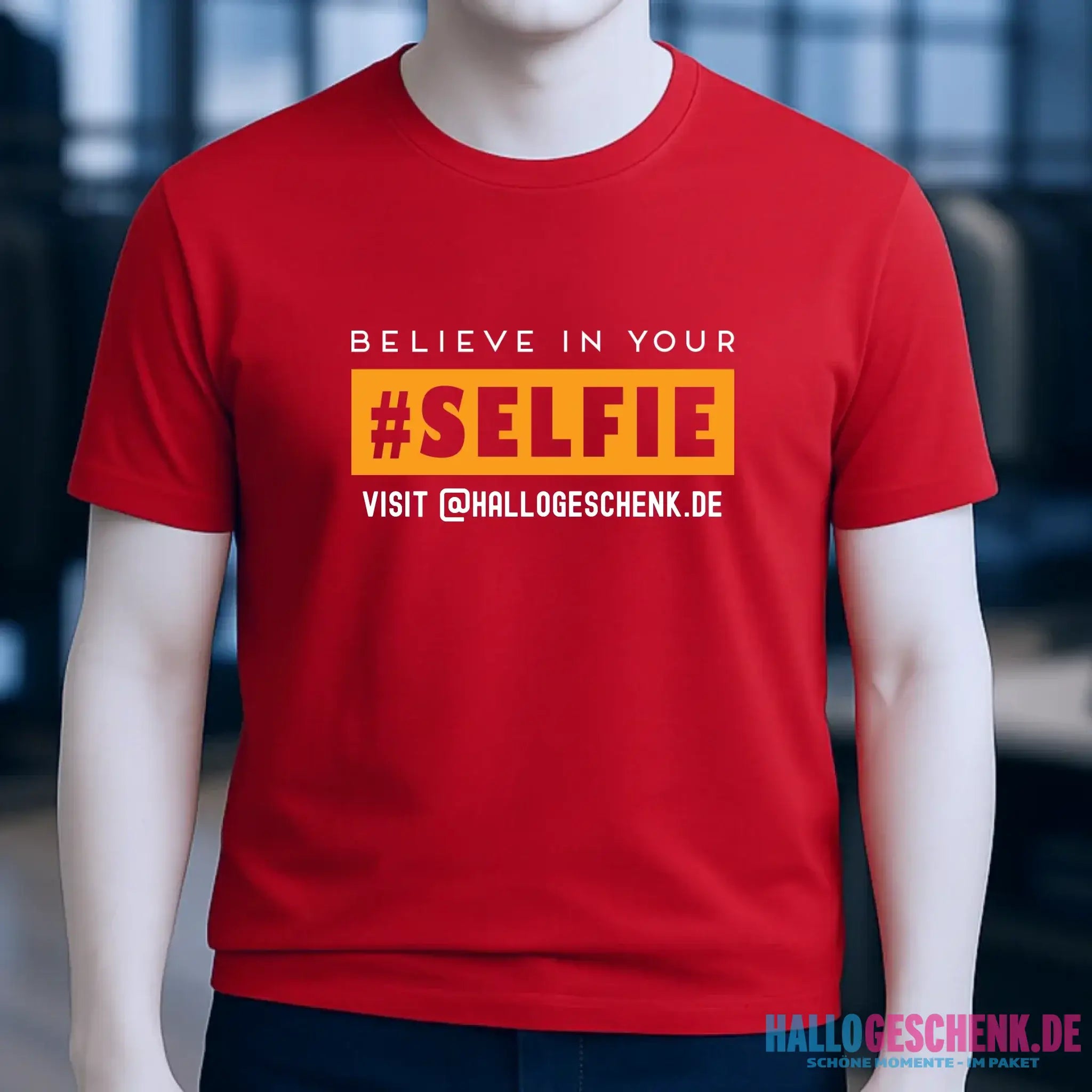 Belive in your selfie • Hashtag • Unisex Premium T-Shirt XS-5XL aus Bio-Baumwolle für Damen & Herren • Exklusivdesign • personalisiert