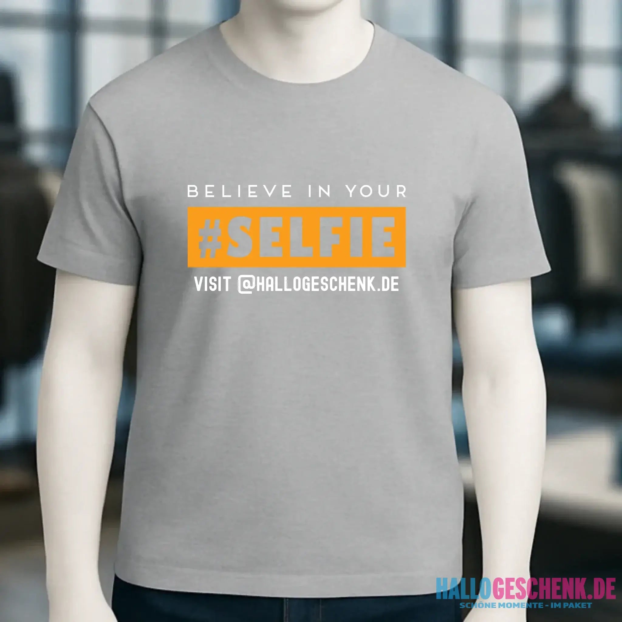 Belive in your selfie • Hashtag • Unisex Premium T-Shirt XS-5XL aus Bio-Baumwolle für Damen & Herren • Exklusivdesign • personalisiert