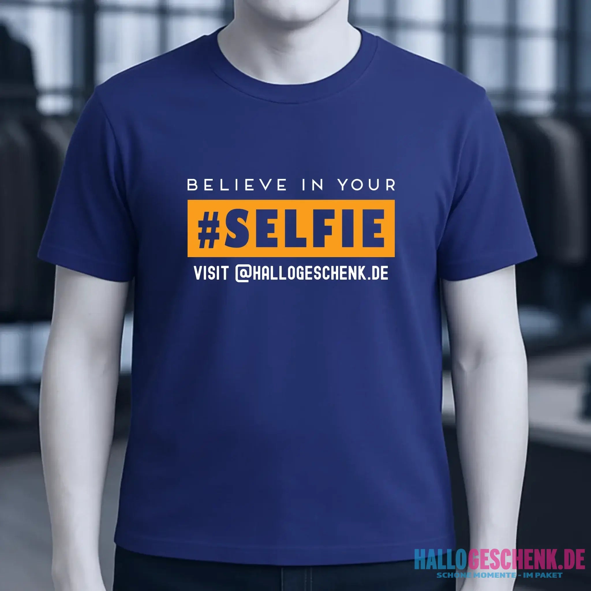 Belive in your selfie • Hashtag • Unisex Premium T-Shirt XS-5XL aus Bio-Baumwolle für Damen & Herren • Exklusivdesign • personalisiert