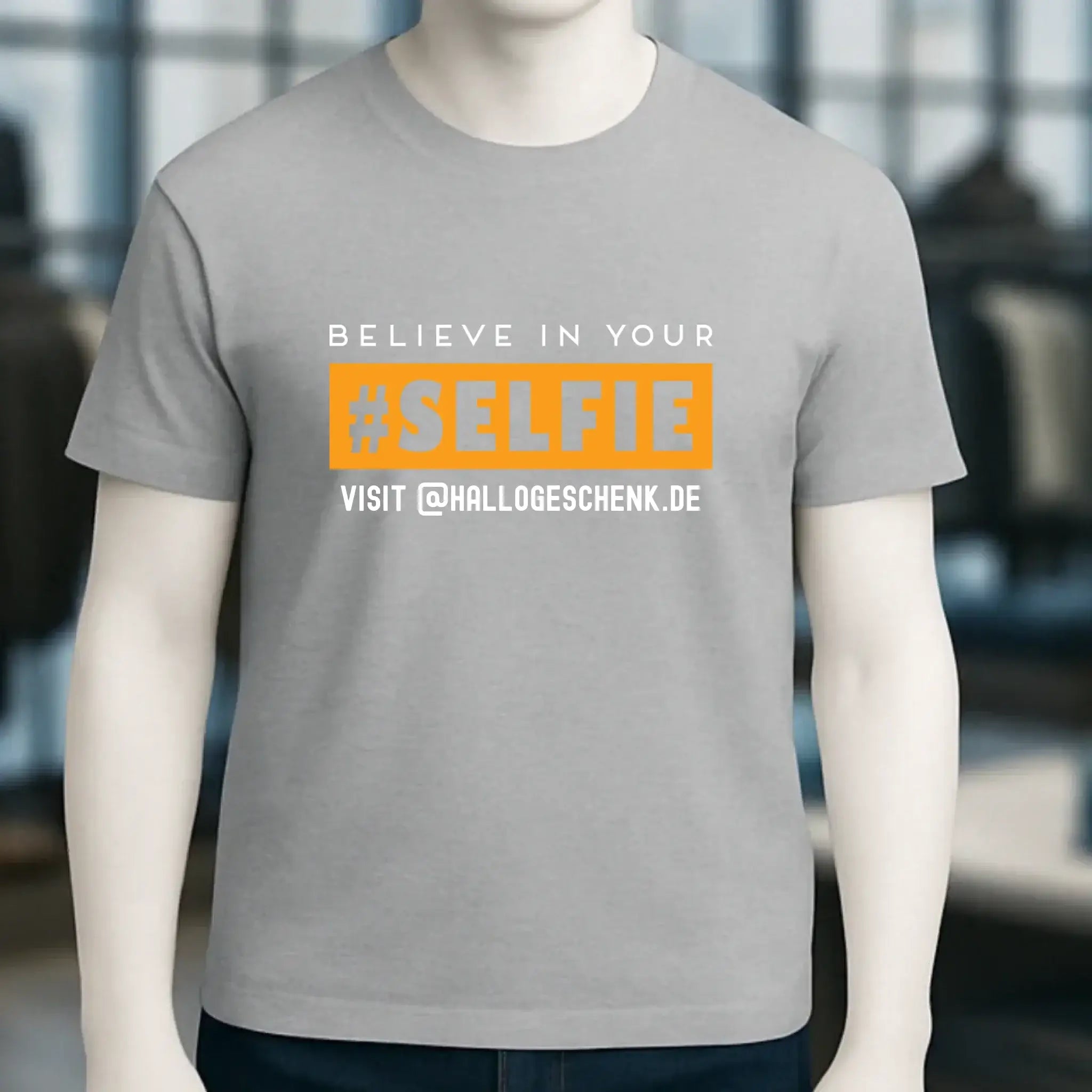 Belive in your selfie • Hashtag • Unisex Premium T-Shirt XS-5XL aus Bio-Baumwolle für Damen & Herren • Exklusivdesign • personalisiert