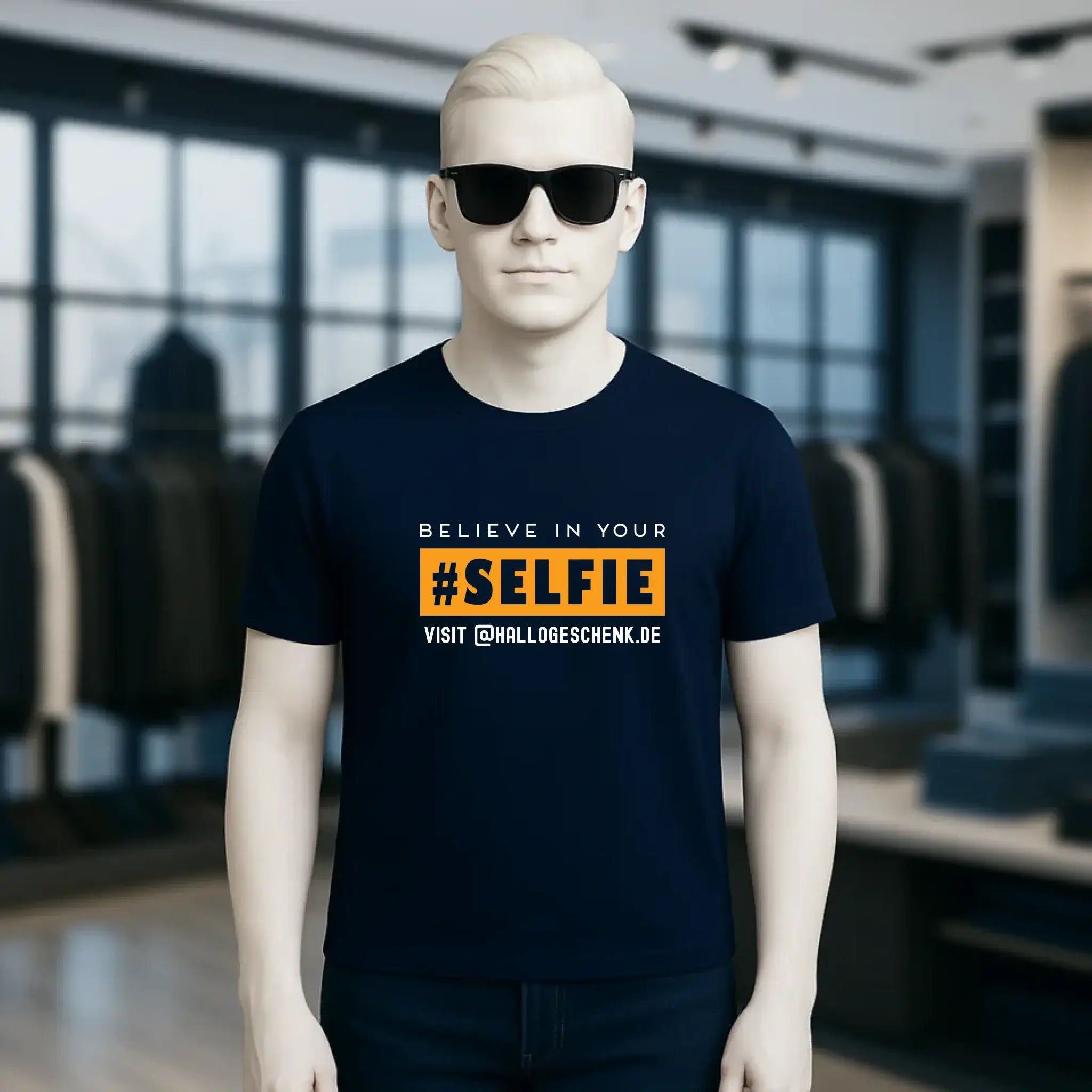 Belive in your selfie • Hashtag • Unisex Premium T-Shirt XS-5XL aus Bio-Baumwolle für Damen & Herren • Exklusivdesign • personalisiert