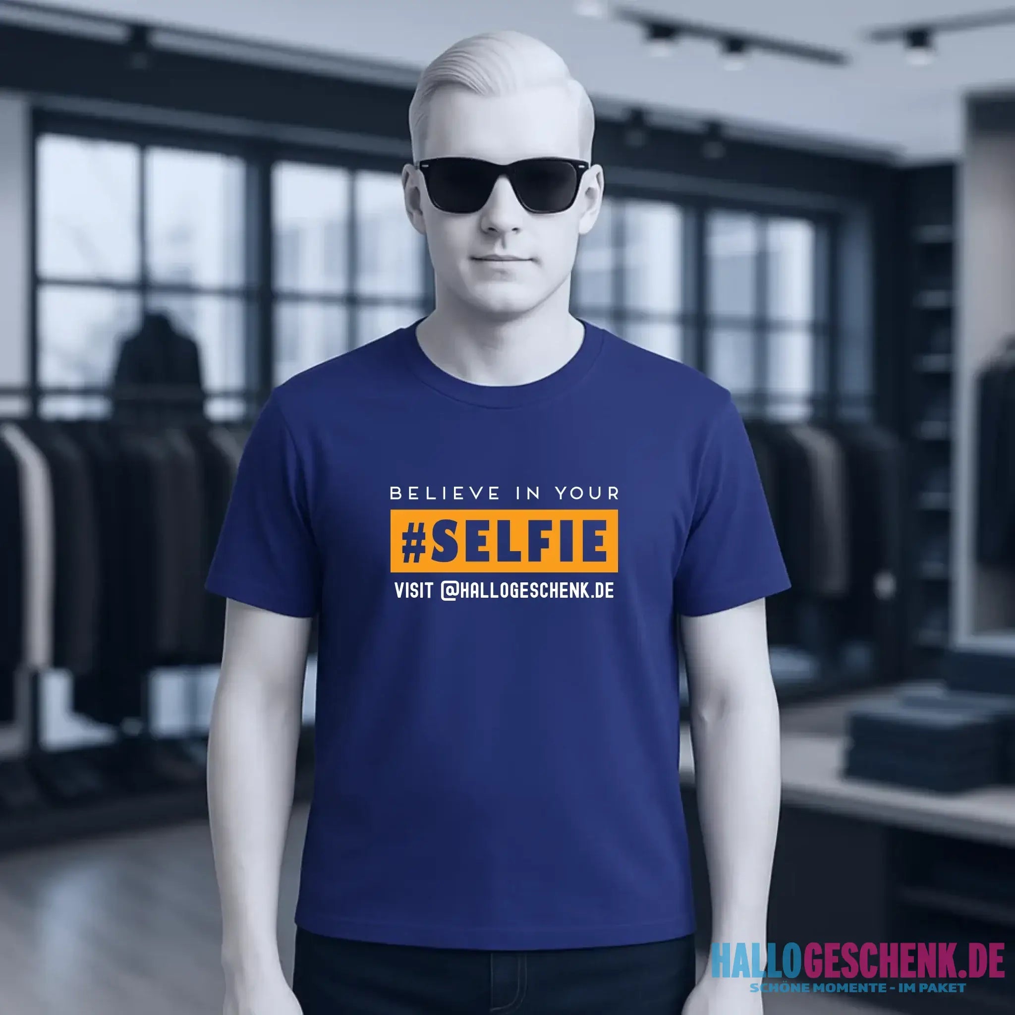 Belive in your selfie • Hashtag • Unisex Premium T-Shirt XS-5XL aus Bio-Baumwolle für Damen & Herren • Exklusivdesign • personalisiert