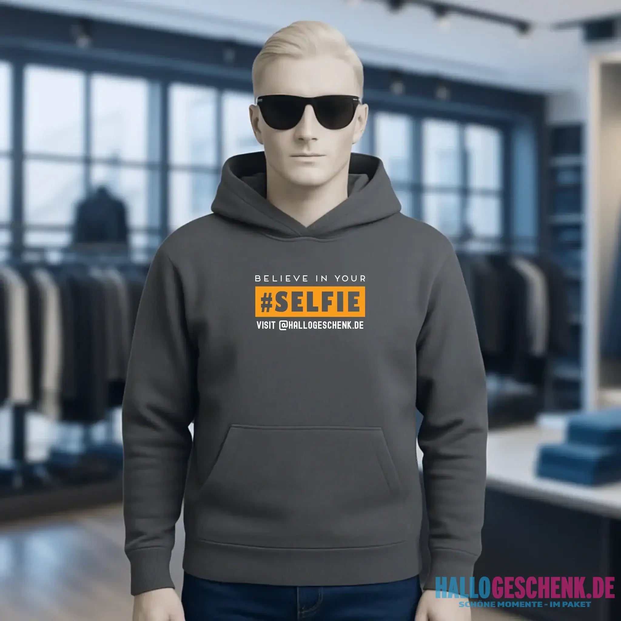 Belive in your selfie • Unisex Premium Hoodie XS-5XL aus Bio-Baumwolle für Damen & Herren • Exklusivdesign • personalisiert