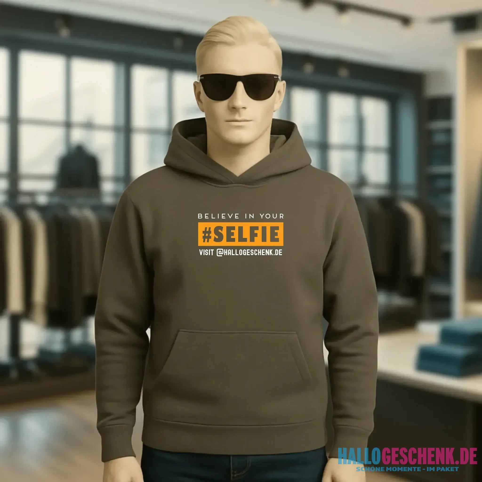 Belive in your selfie • Unisex Premium Hoodie XS-5XL aus Bio-Baumwolle für Damen & Herren • Exklusivdesign • personalisiert