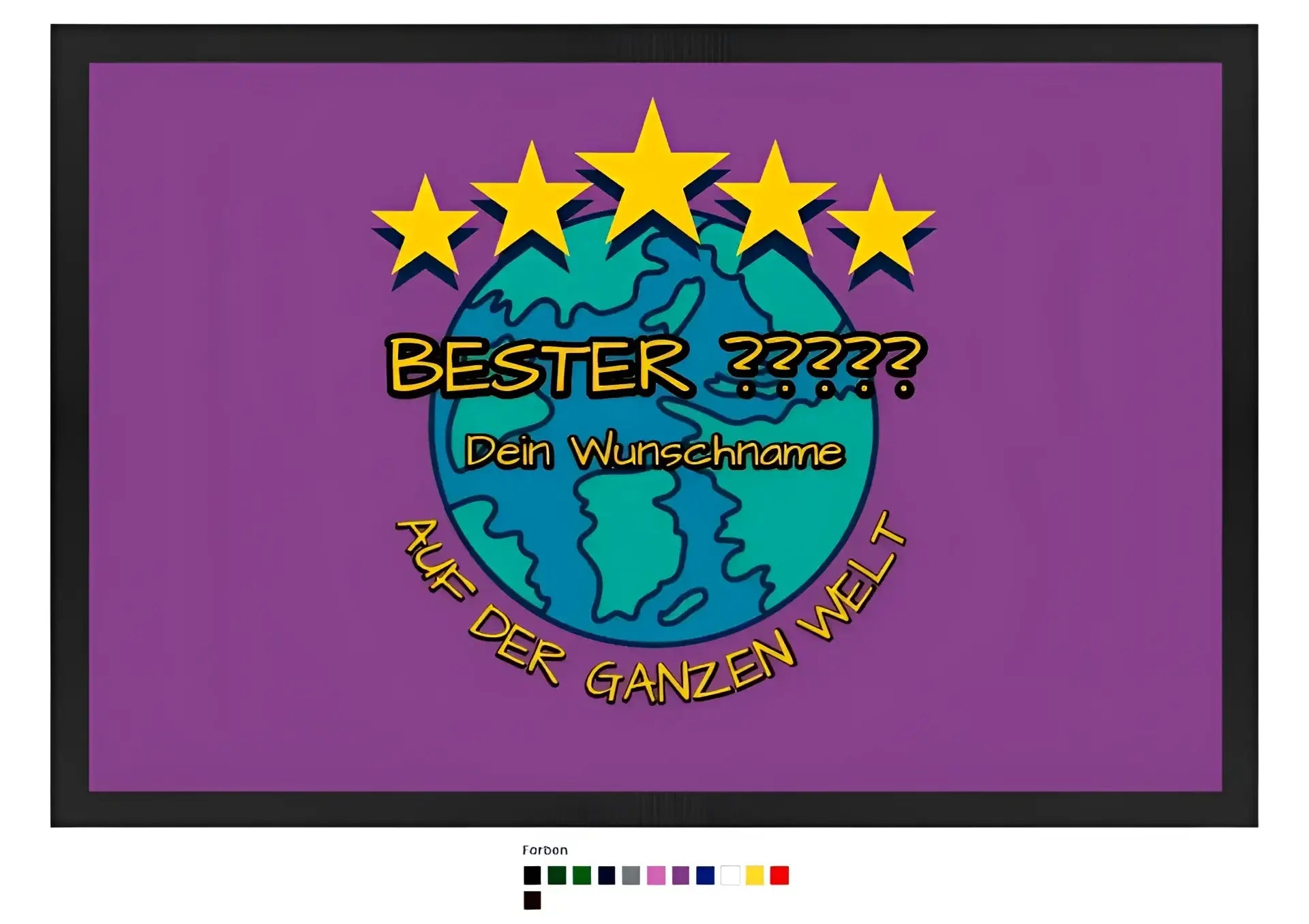 Best ??? Designer Beste Mama, Bester Papa, Traumfrau, Chef-Mechaniker uvm. - Fußmatte in 12 Farben