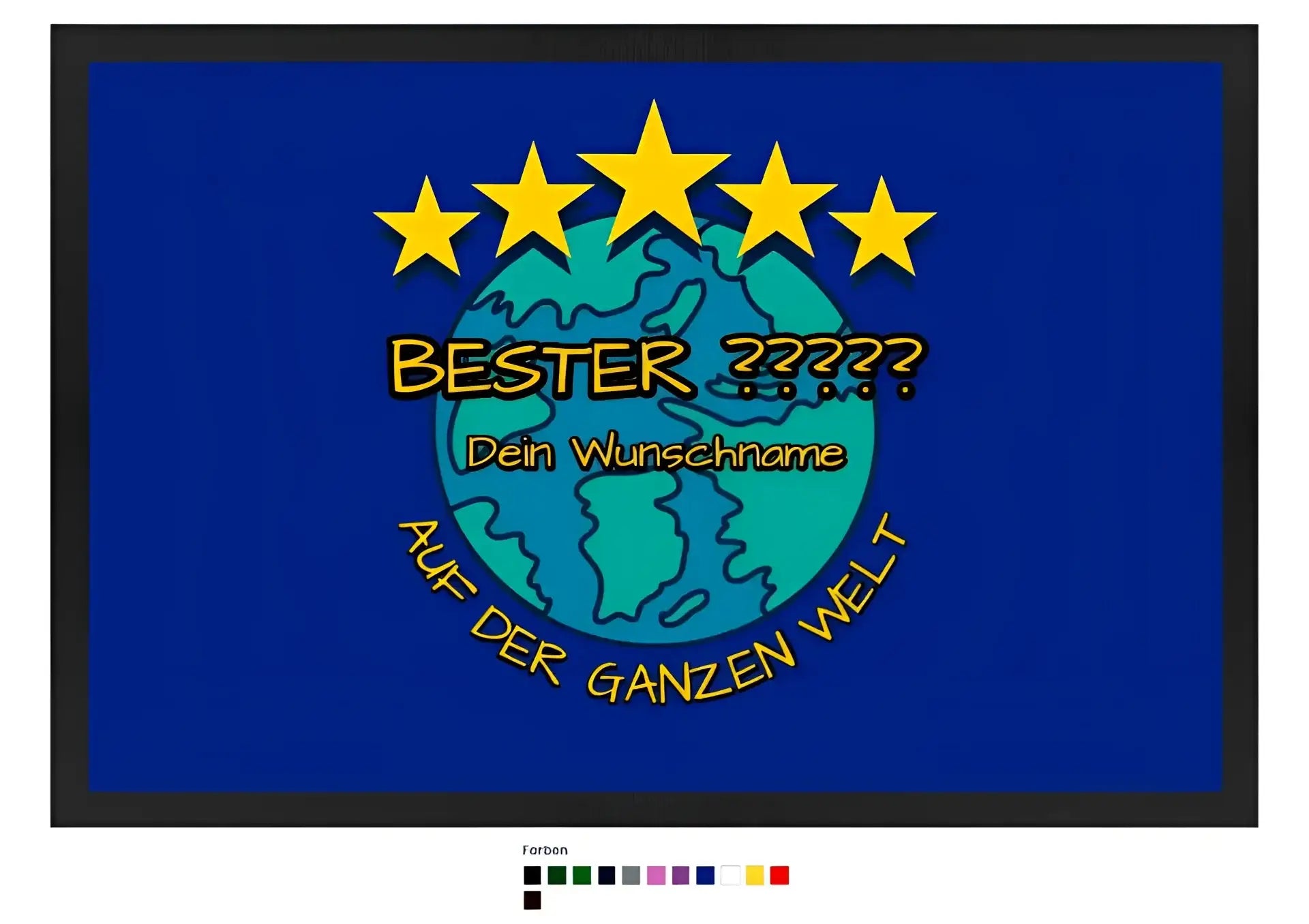 Best ??? Designer Beste Mama, Bester Papa, Traumfrau, Chef-Mechaniker uvm. - Fußmatte in 12 Farben