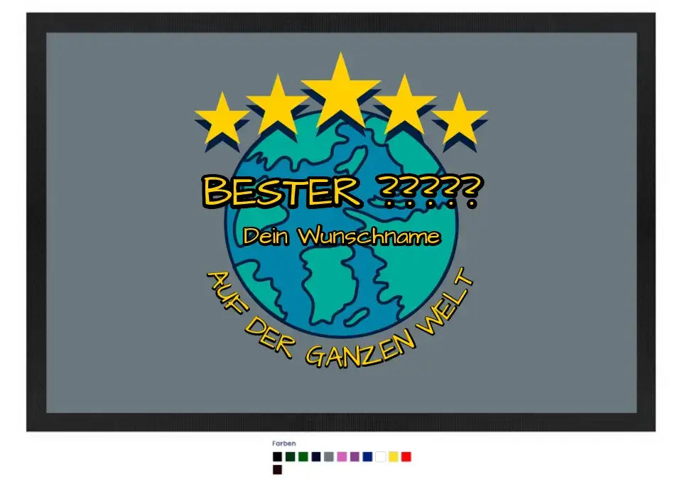 Best ??? Designer Beste Mama, Bester Papa, Traumfrau, Chef-Mechaniker uvm. - Fußmatte in 12 Farben
