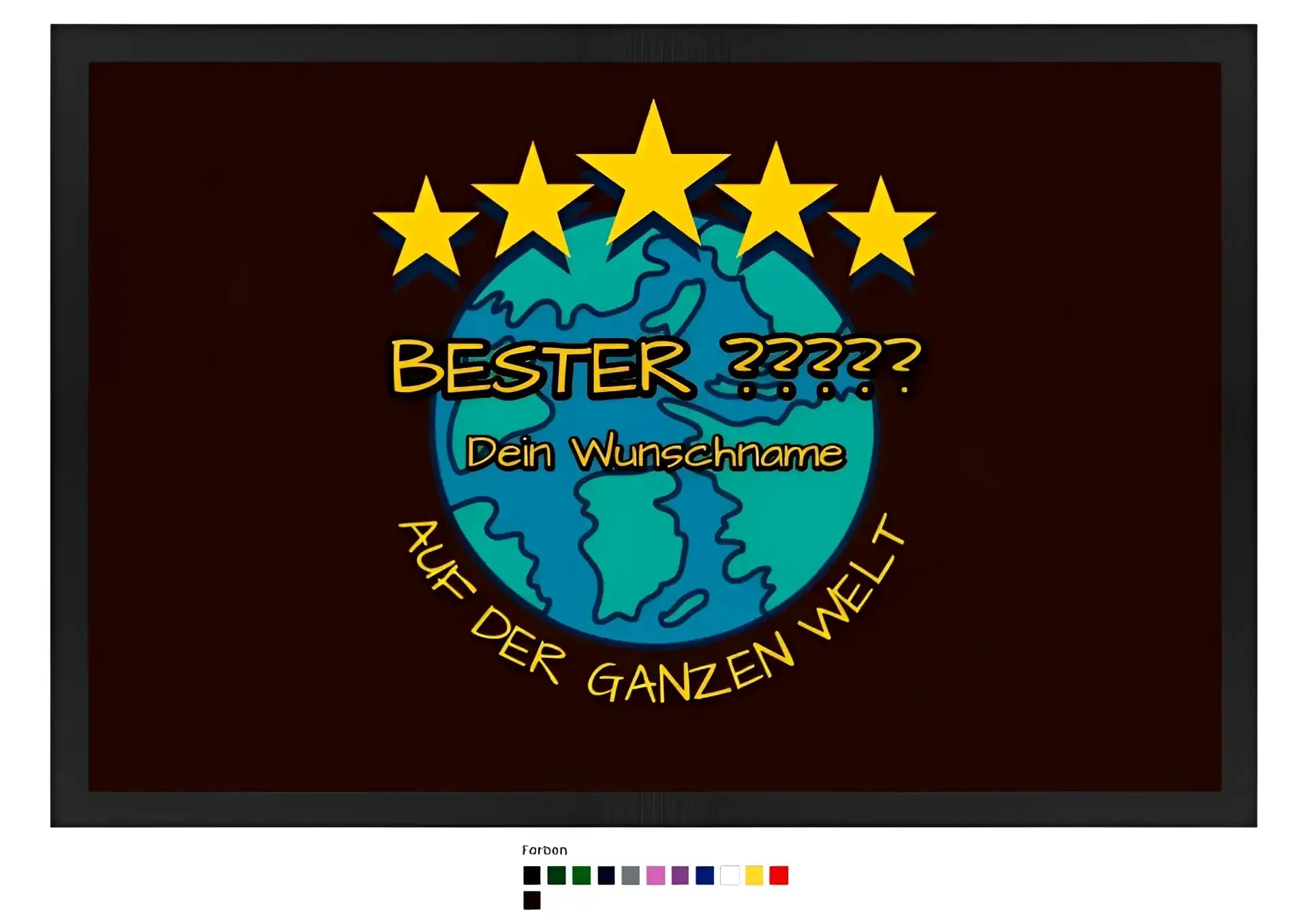 Best ??? Designer Beste Mama, Bester Papa, Traumfrau, Chef-Mechaniker uvm. - Fußmatte in 12 Farben