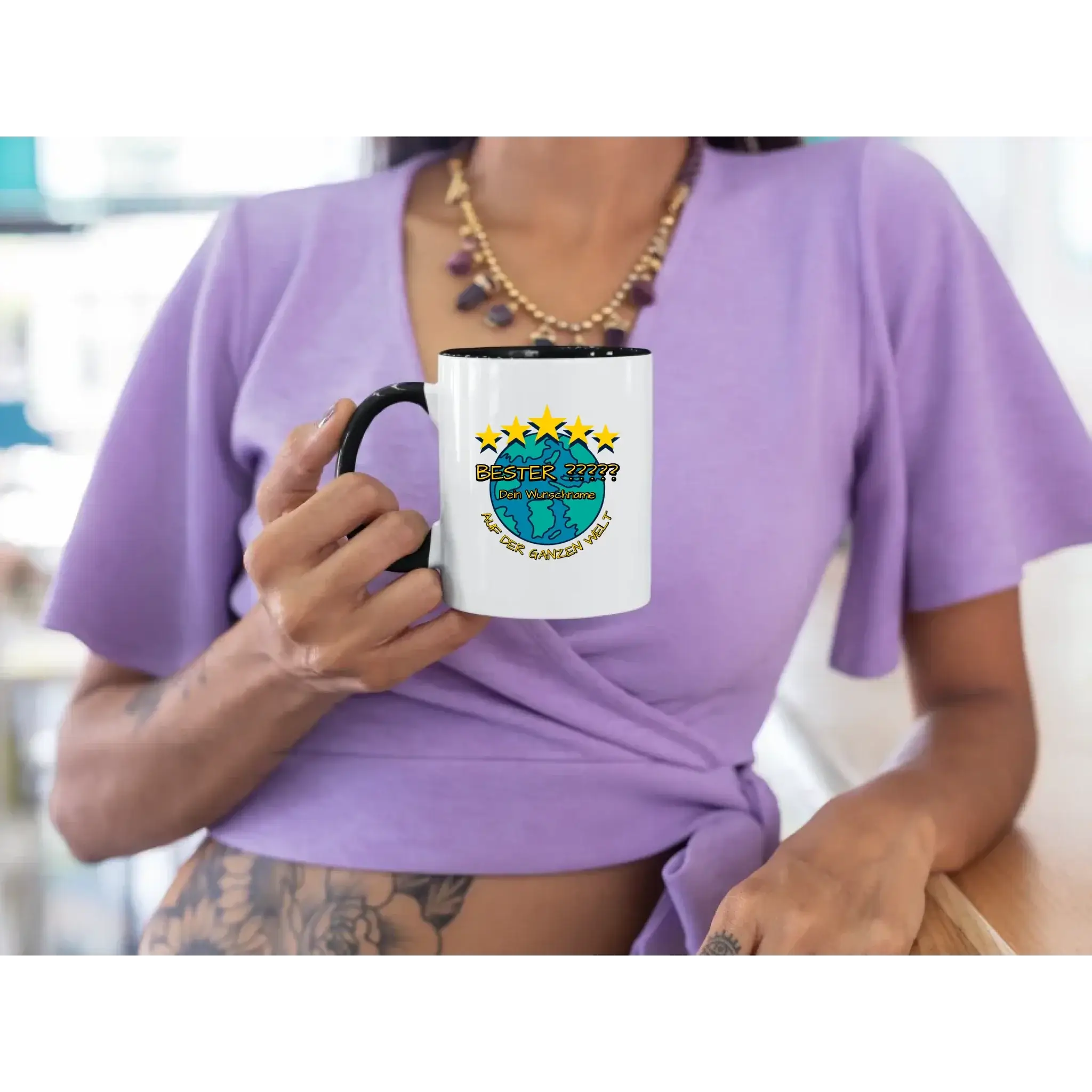 Best ??? Designer Beste Mama, Bester Papa, Traumfrau, Chef-Mechaniker uvm. - zweifarbige Tasse