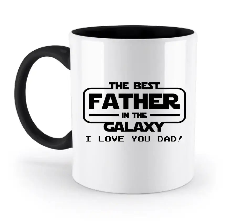 Best Father in the Galaxy • Papa • Vater • zweifarbige Tasse • Exklusivdesign • personalisiert - zweifarbige Tasse