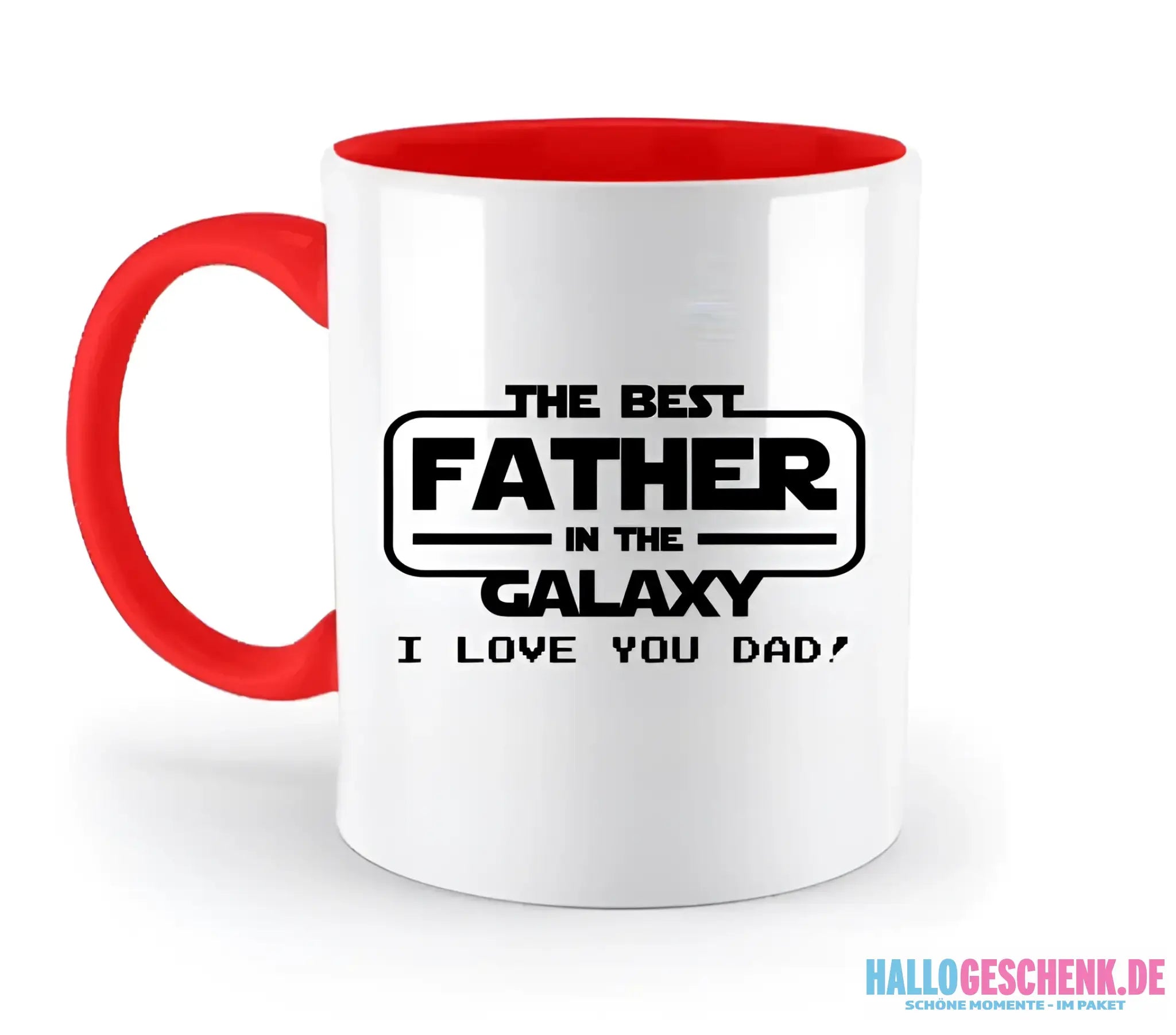 Best Father in the Galaxy • Papa • Vater • zweifarbige Tasse • Exklusivdesign • personalisiert - zweifarbige Tasse