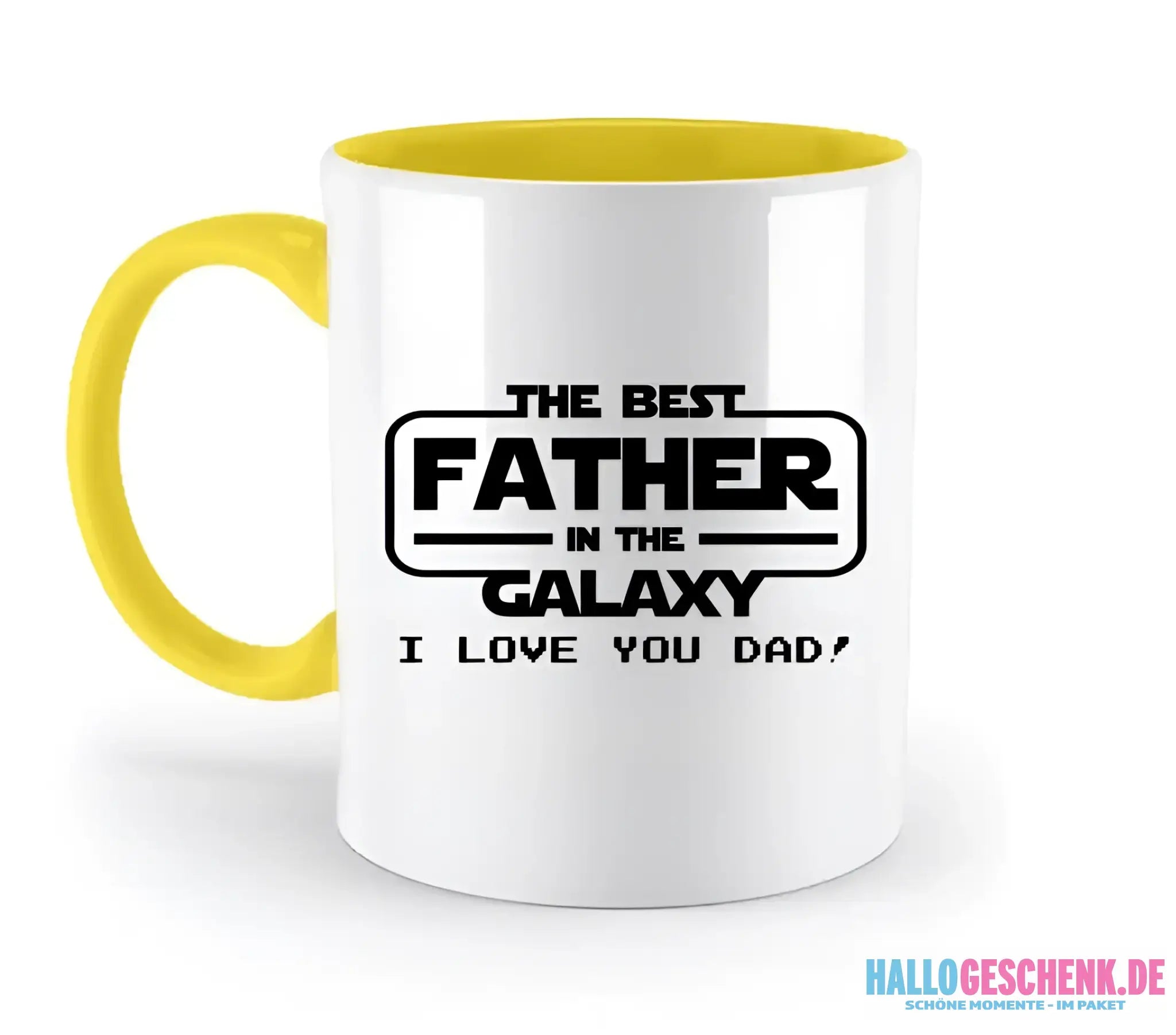 Best Father in the Galaxy • Papa • Vater • zweifarbige Tasse • Exklusivdesign • personalisiert - zweifarbige Tasse